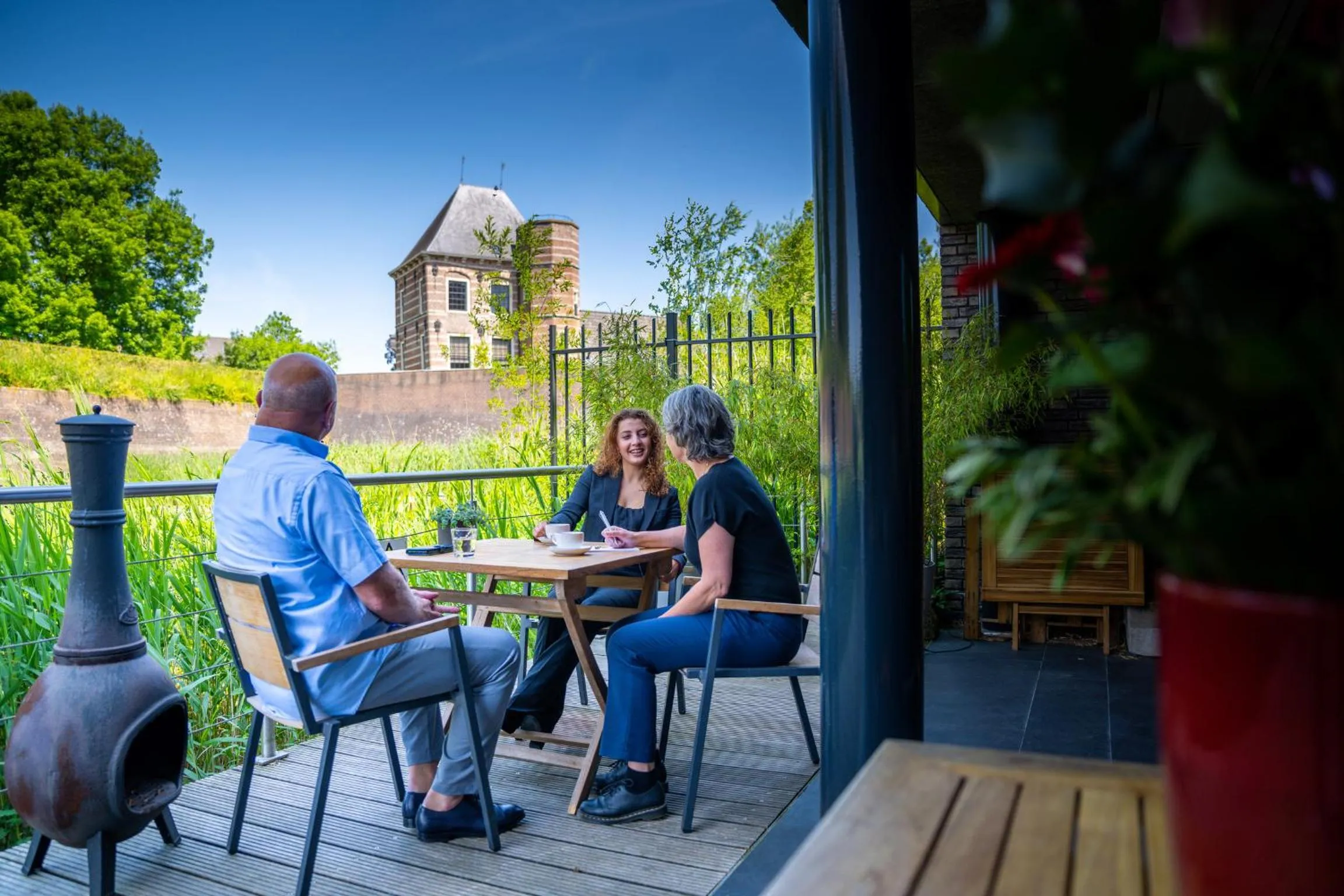Balcony/Terrace in Boutique Hotel Karel de Stoute