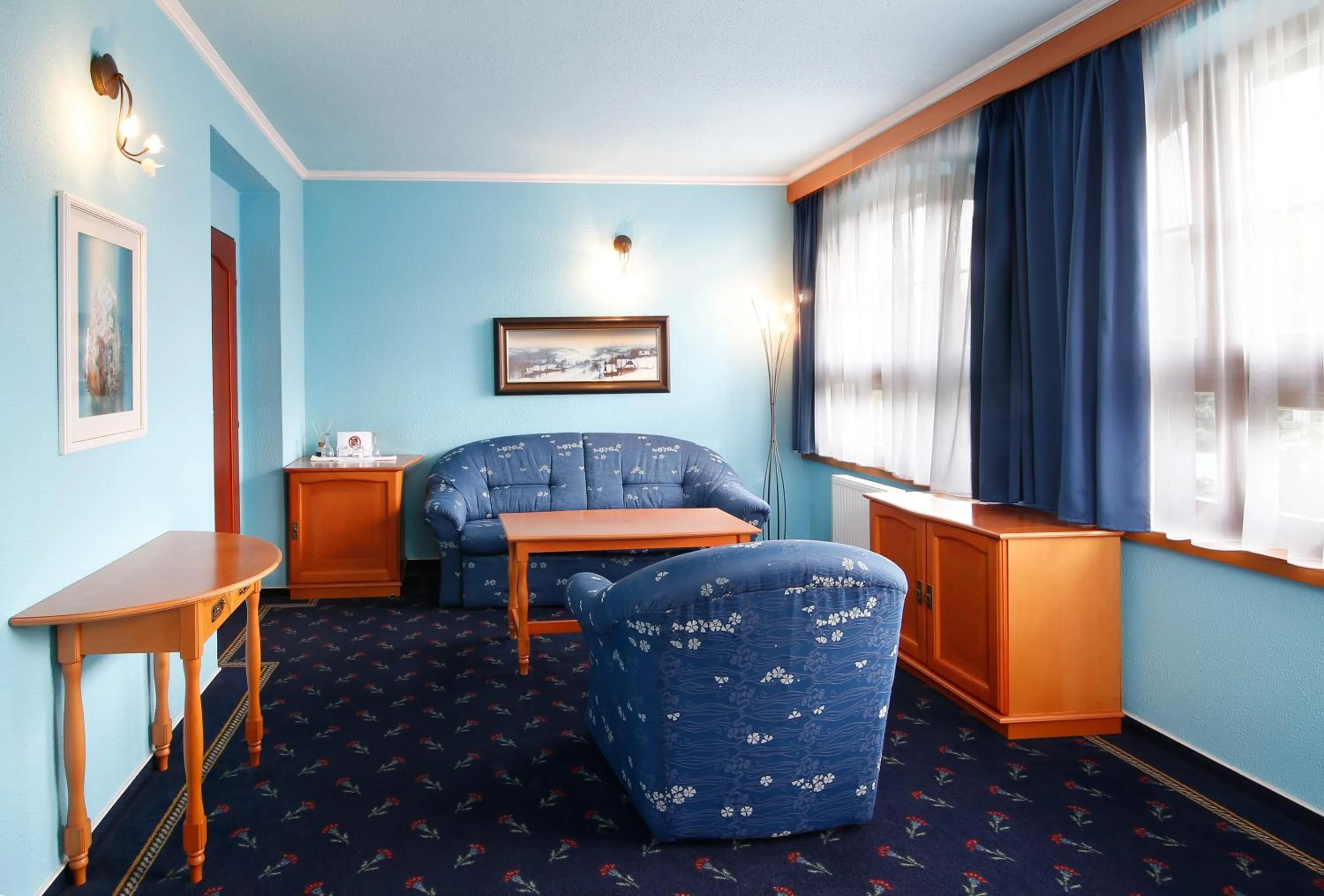 Seating area in AGH Hotel