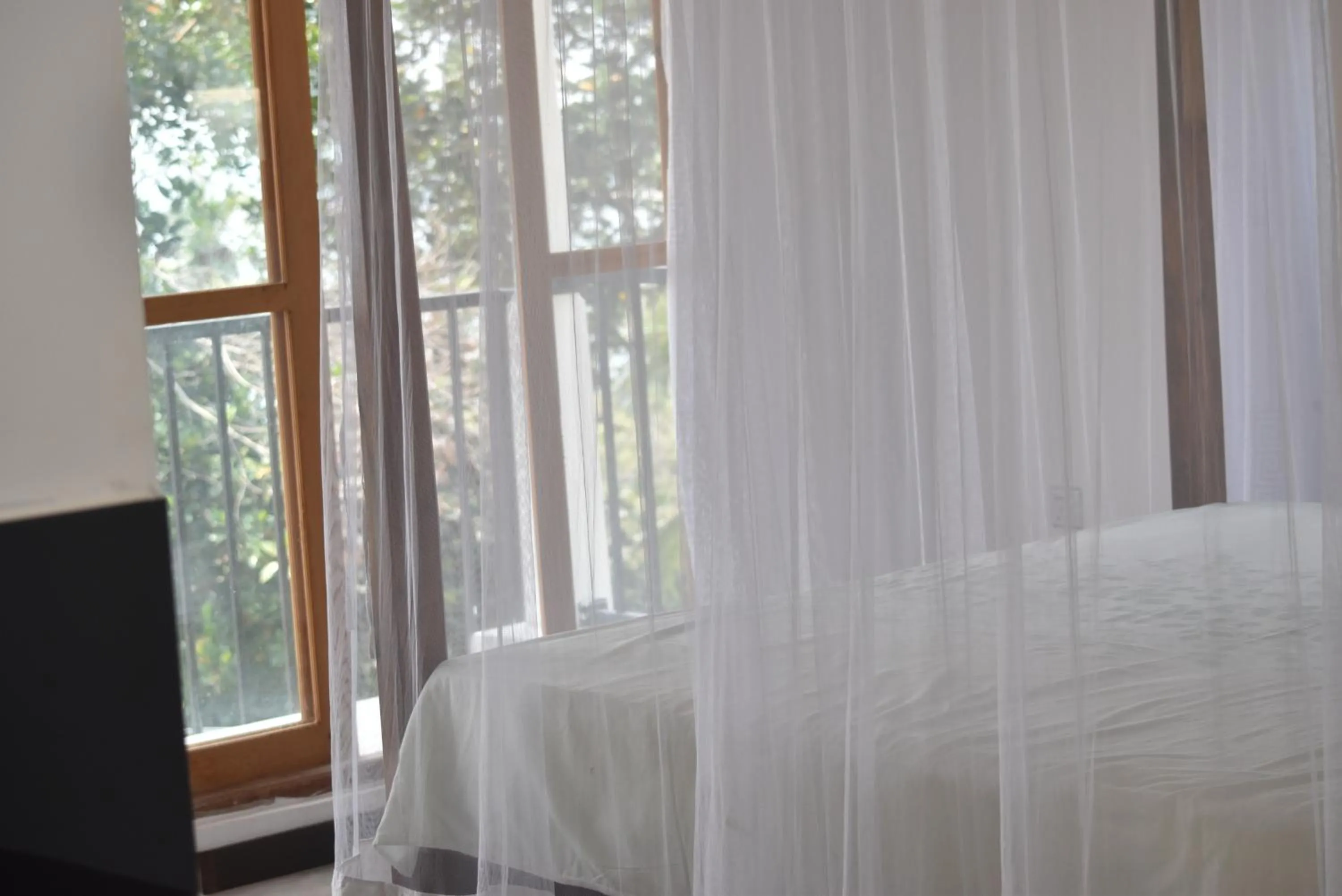 Bed in Hill cottage - ocean view