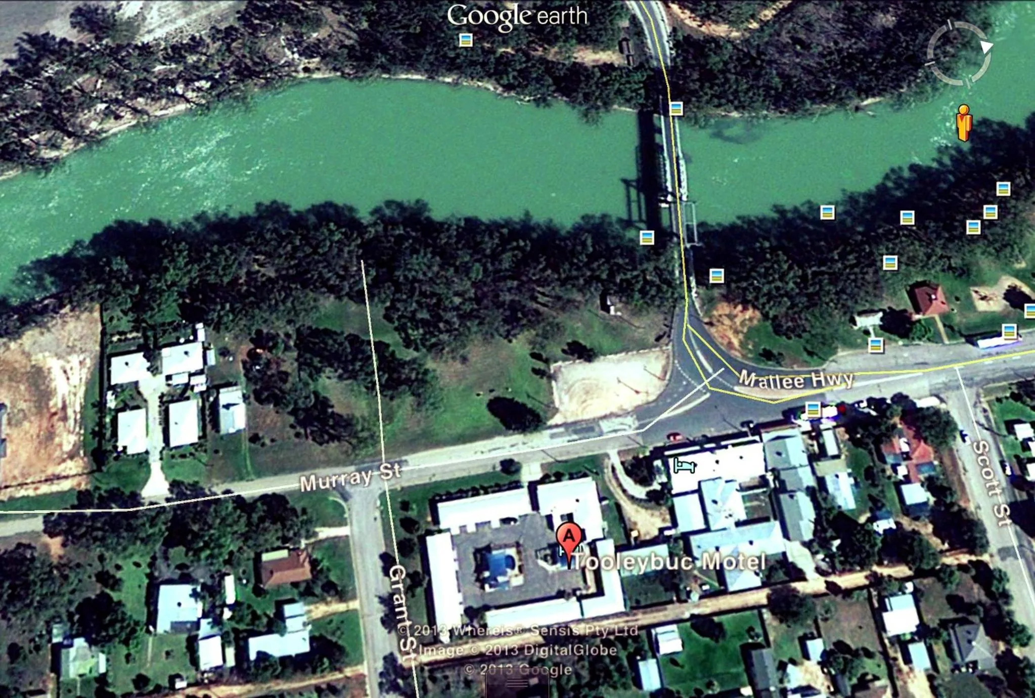 Bird's eye view in Tooleybuc Motel