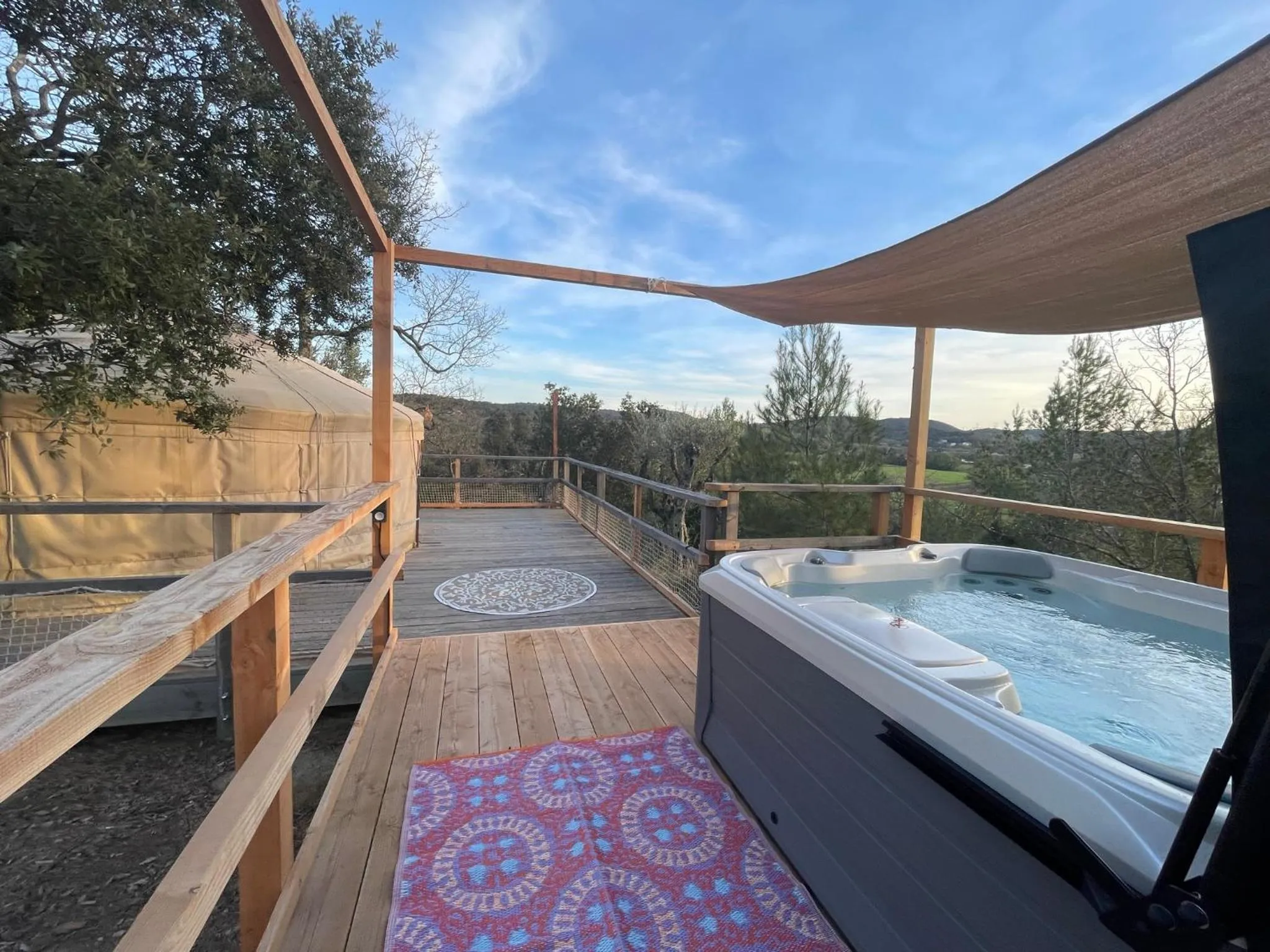 Hot Tub in Les Yourtes de Provence