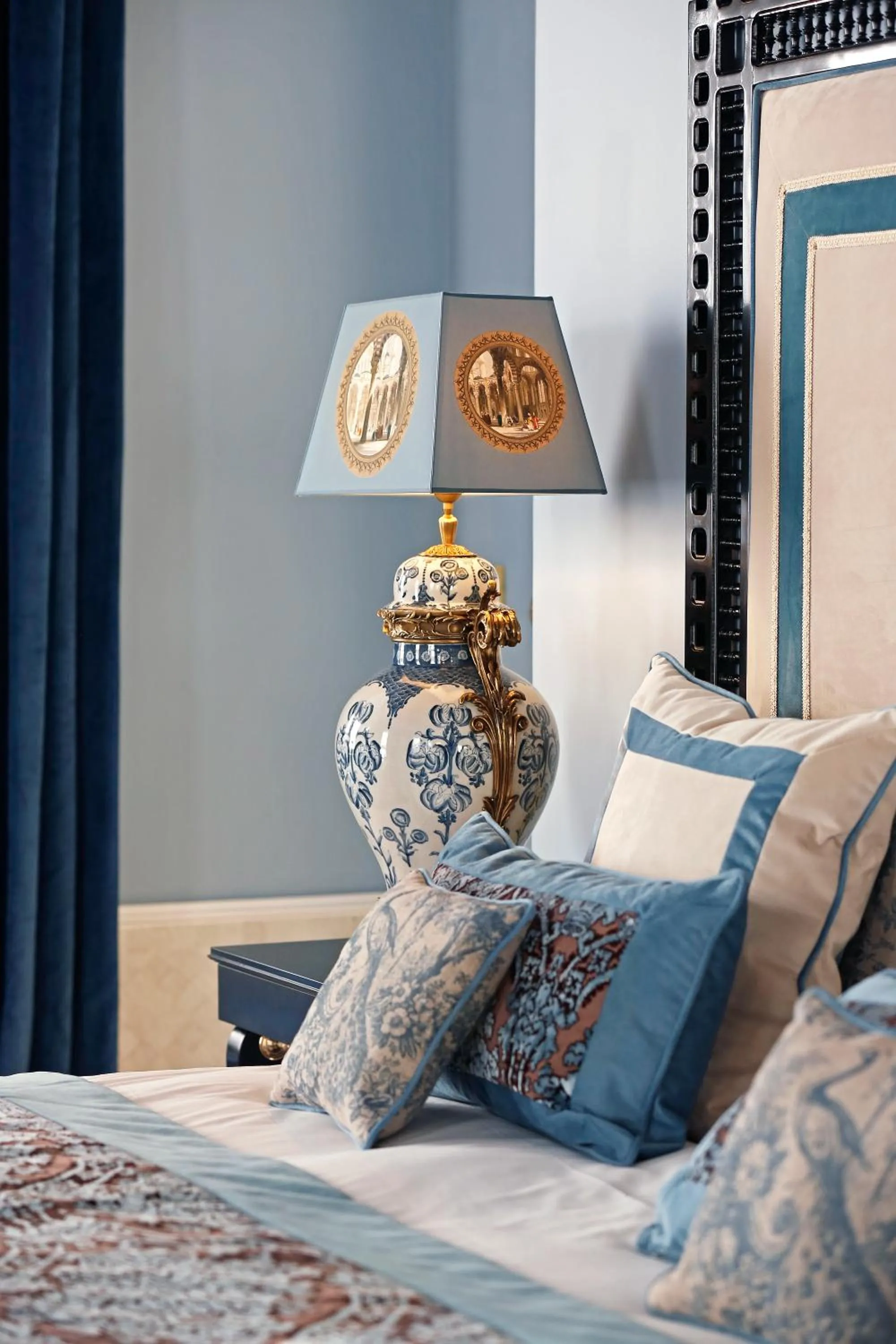 Decorative detail, Bed in Palais Ronsard Relais & Chateaux