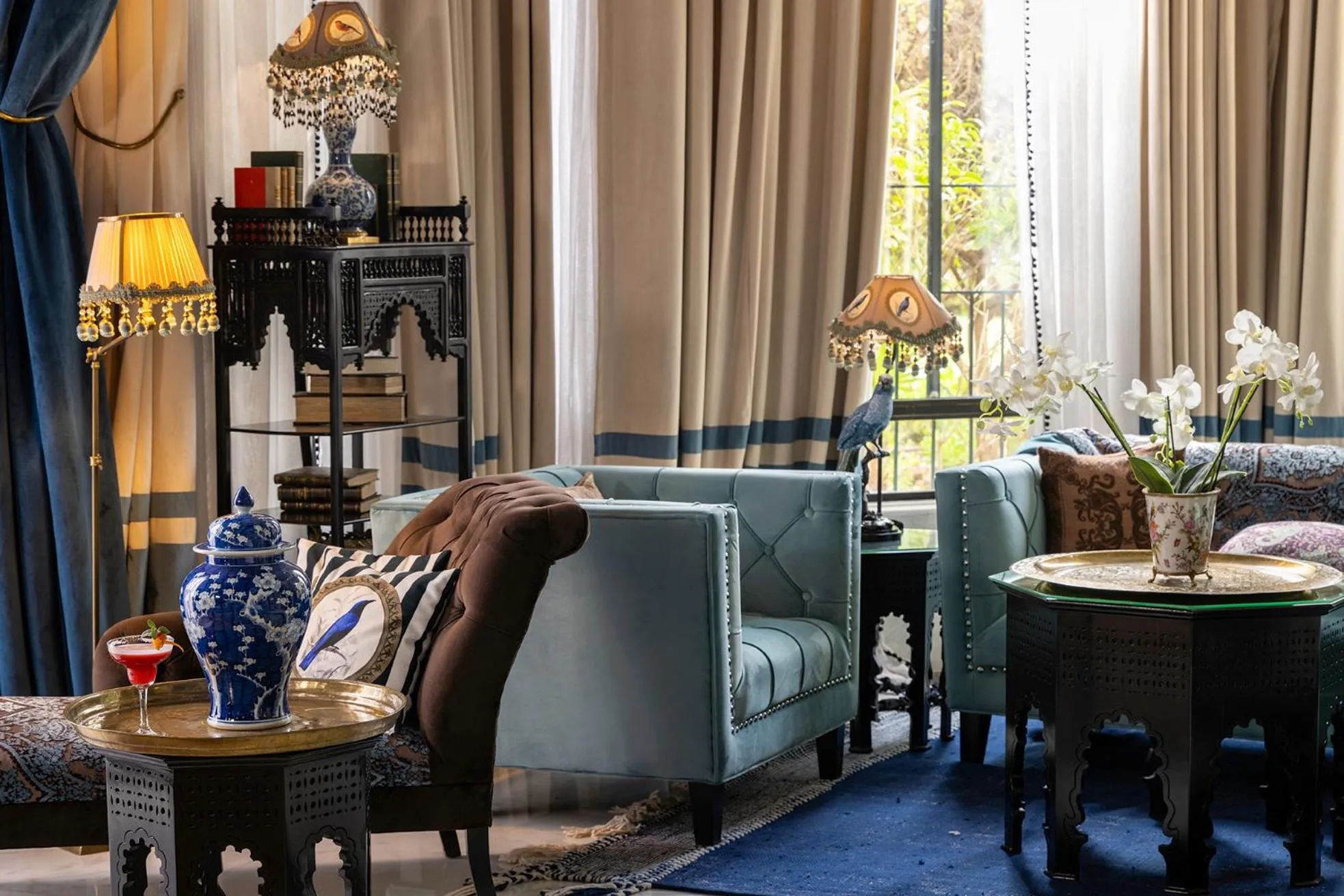 Seating area in Palais Ronsard Relais & Chateaux