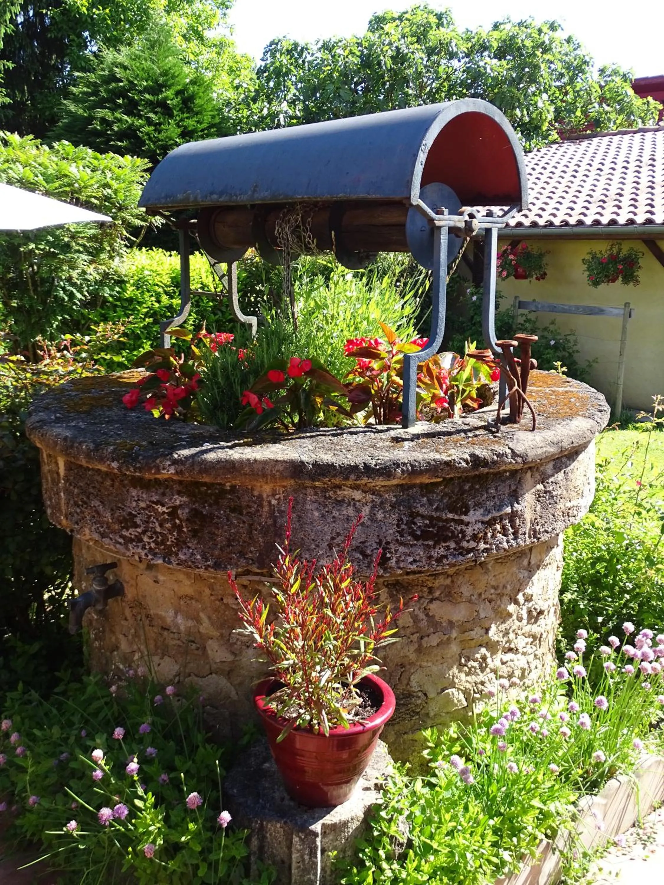 Garden in Hôtel Restaurant du Commerce