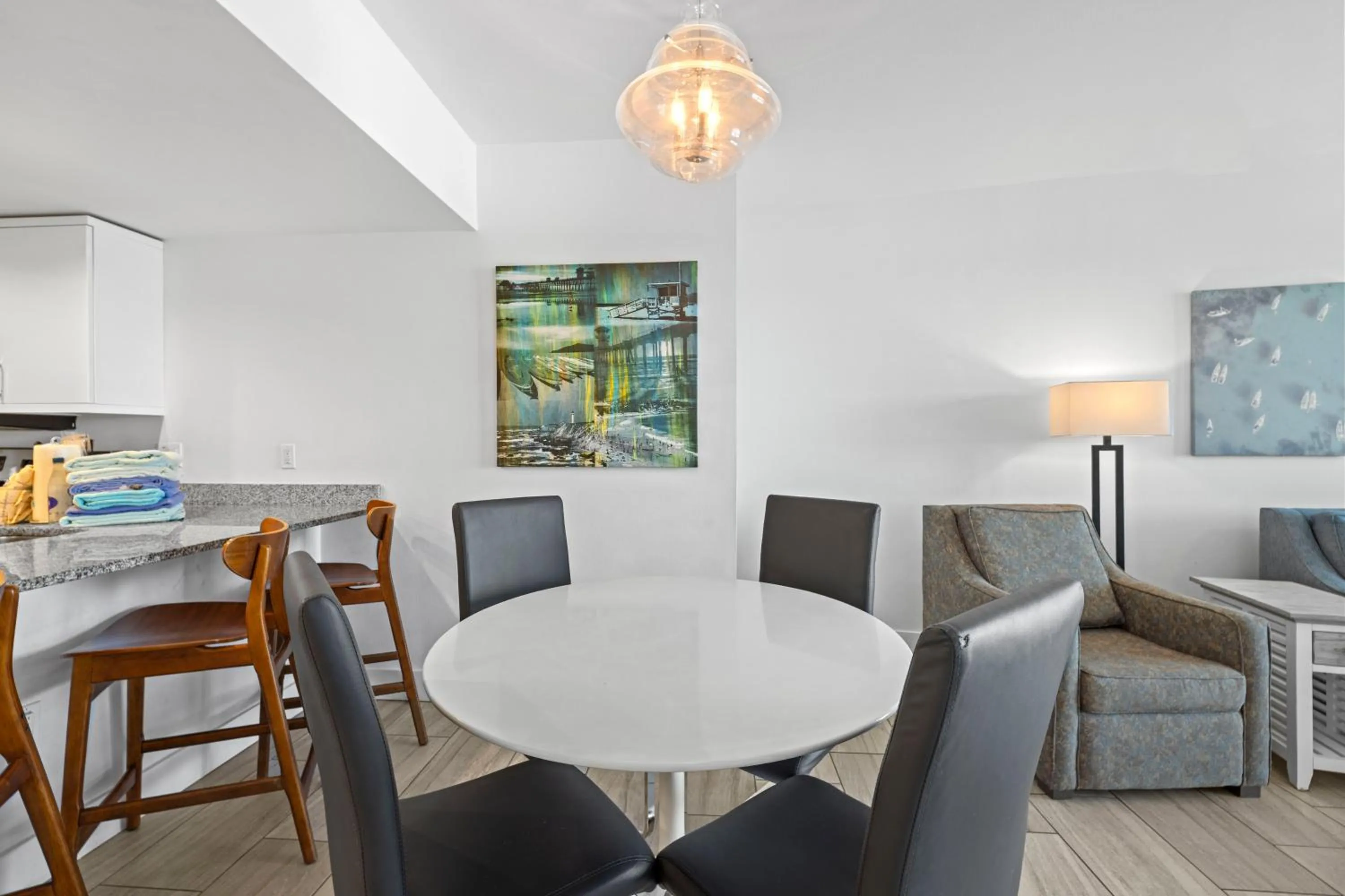Dining area in Provident Oceana Beachfront Suites