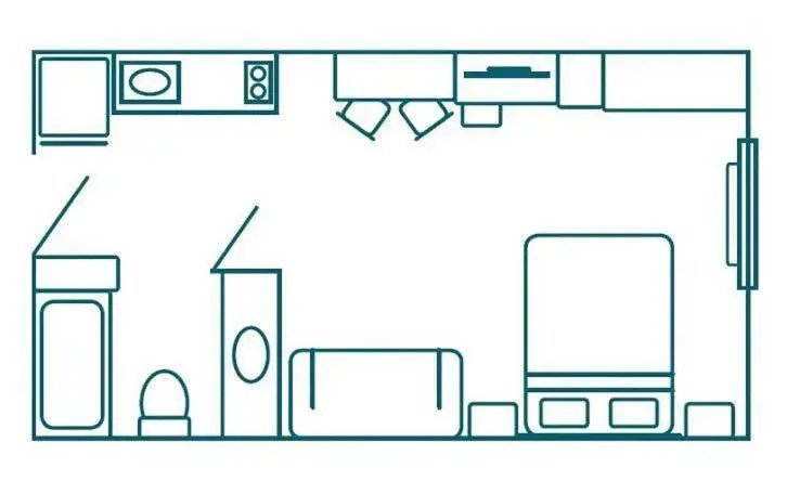 Floor Plan in WoodSpring Suites Holland - Grand Rapids