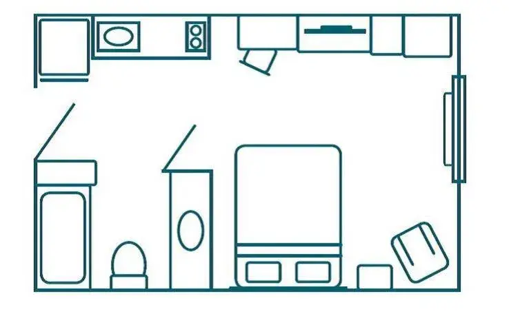 Floor Plan in WoodSpring Suites Holland - Grand Rapids