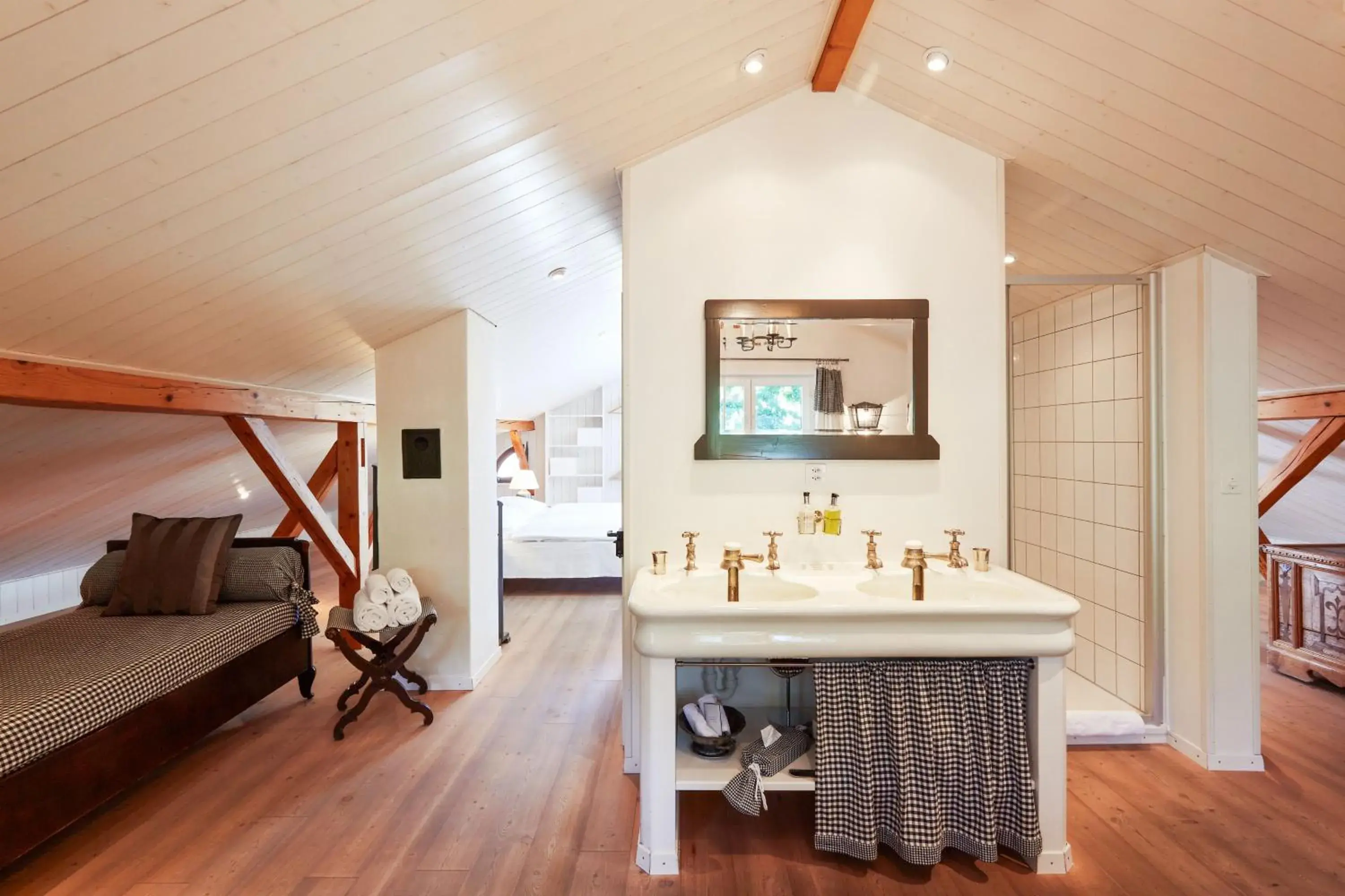 Seating area, Bed in Boutique-Hotel Schlüssel Seating area, Bed in Boutique-Hotel Schlüssel