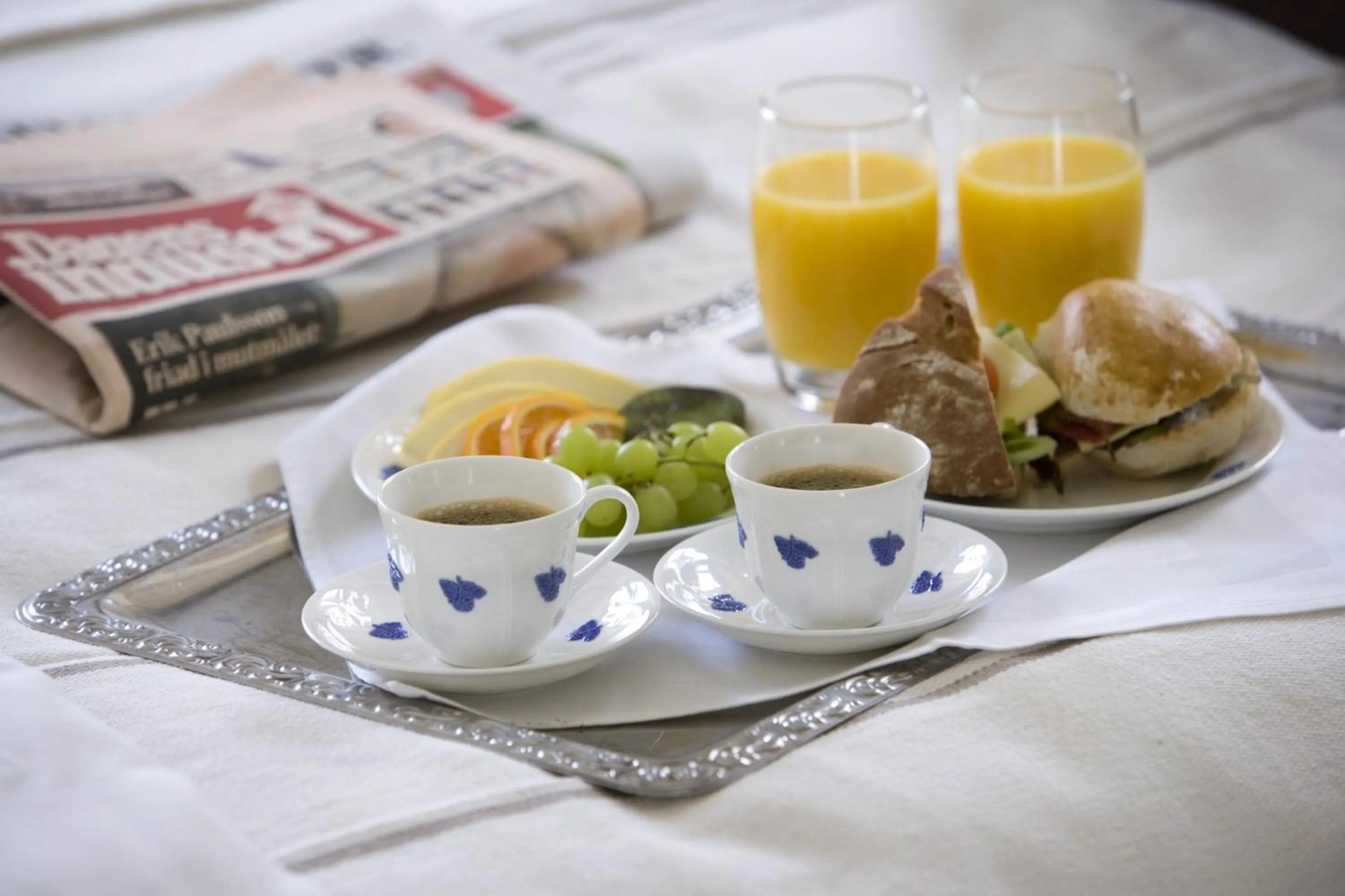 Continental breakfast in Hotell Blå Blom