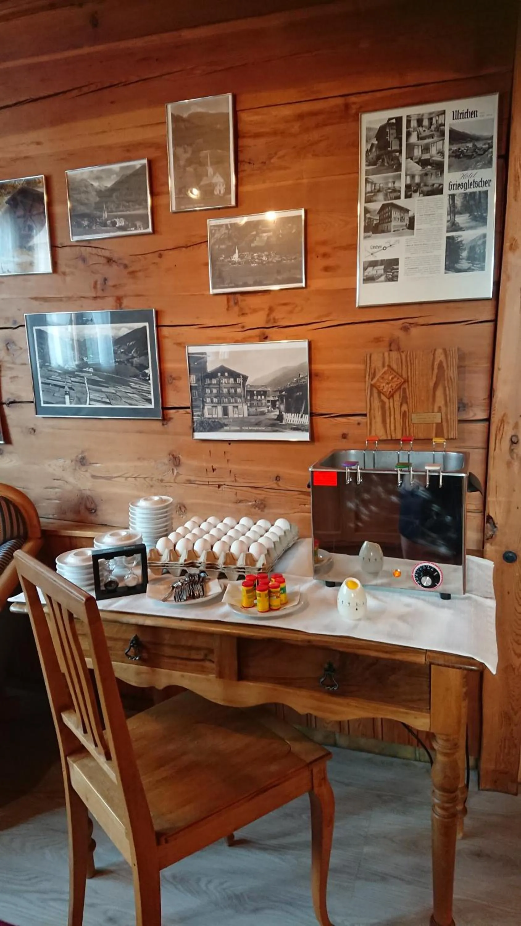 Buffet breakfast in Hotel Nufenen