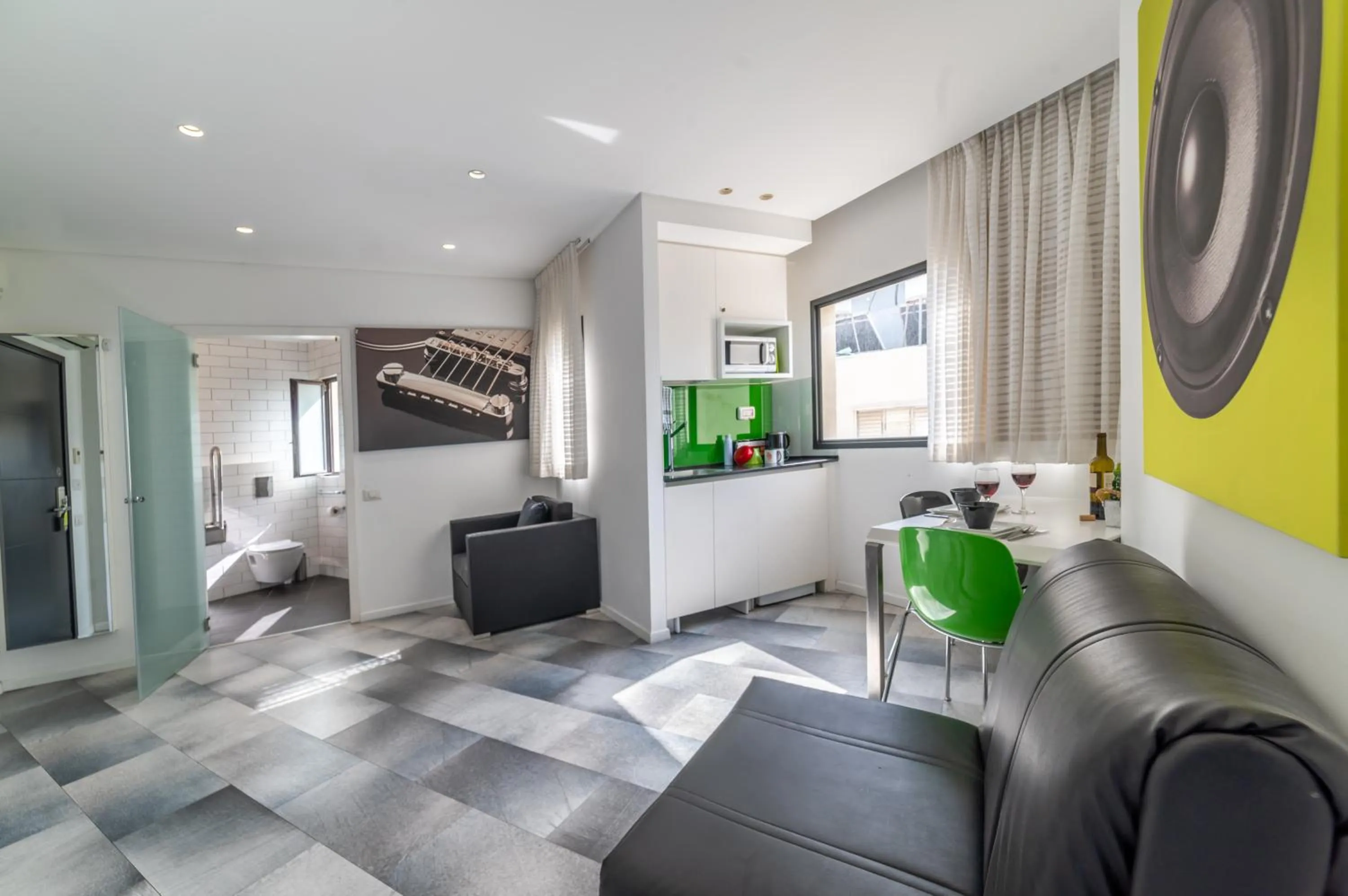 Living room in 130 Rock Apartments