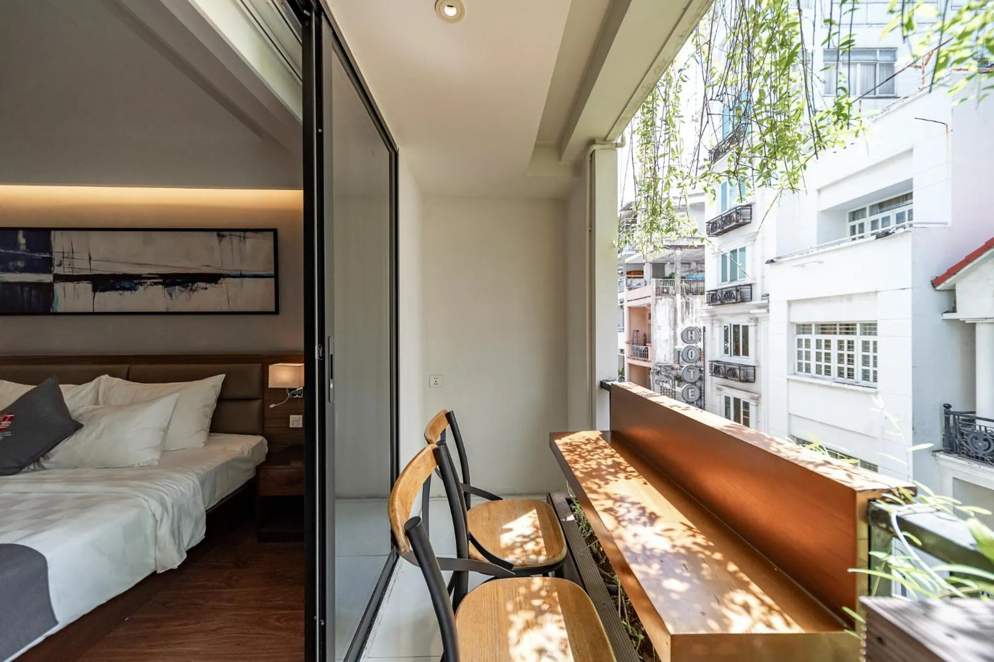 View (from property/room), Bed in Edoya Hotel Ben Thanh