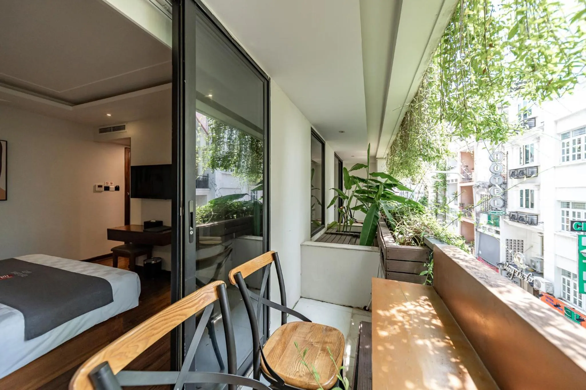 View (from property/room), Bed in Edoya Hotel Ben Thanh