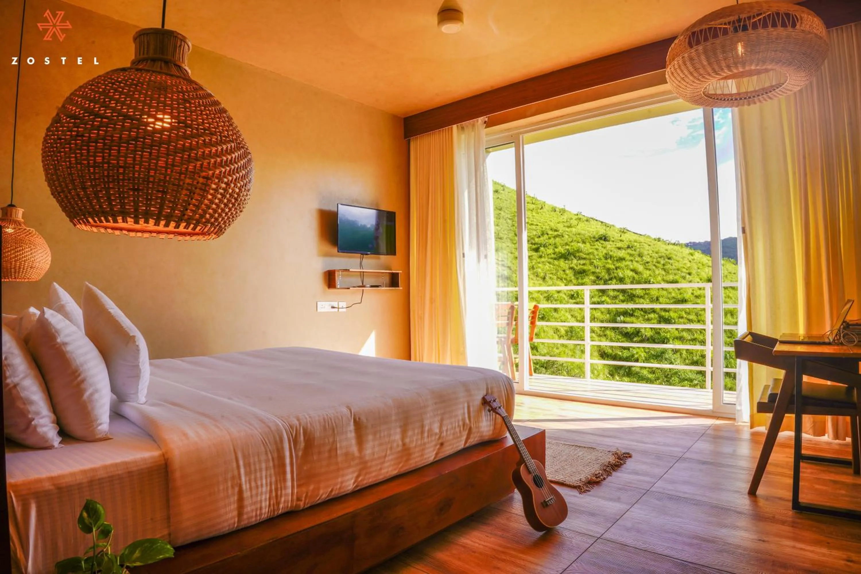 Balcony/Terrace, Bed in Zostel Vagamon