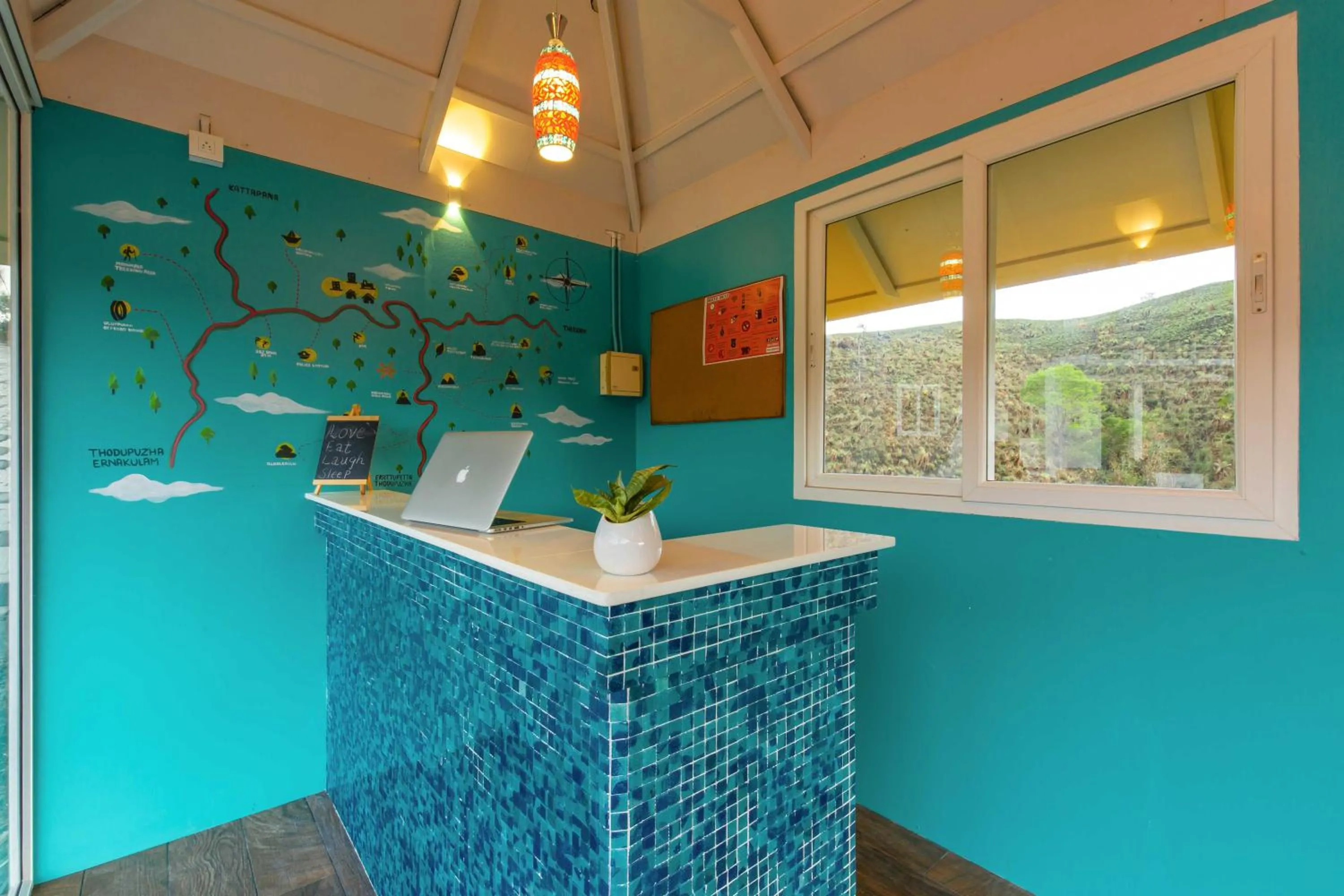 Lobby or reception in Zostel Vagamon