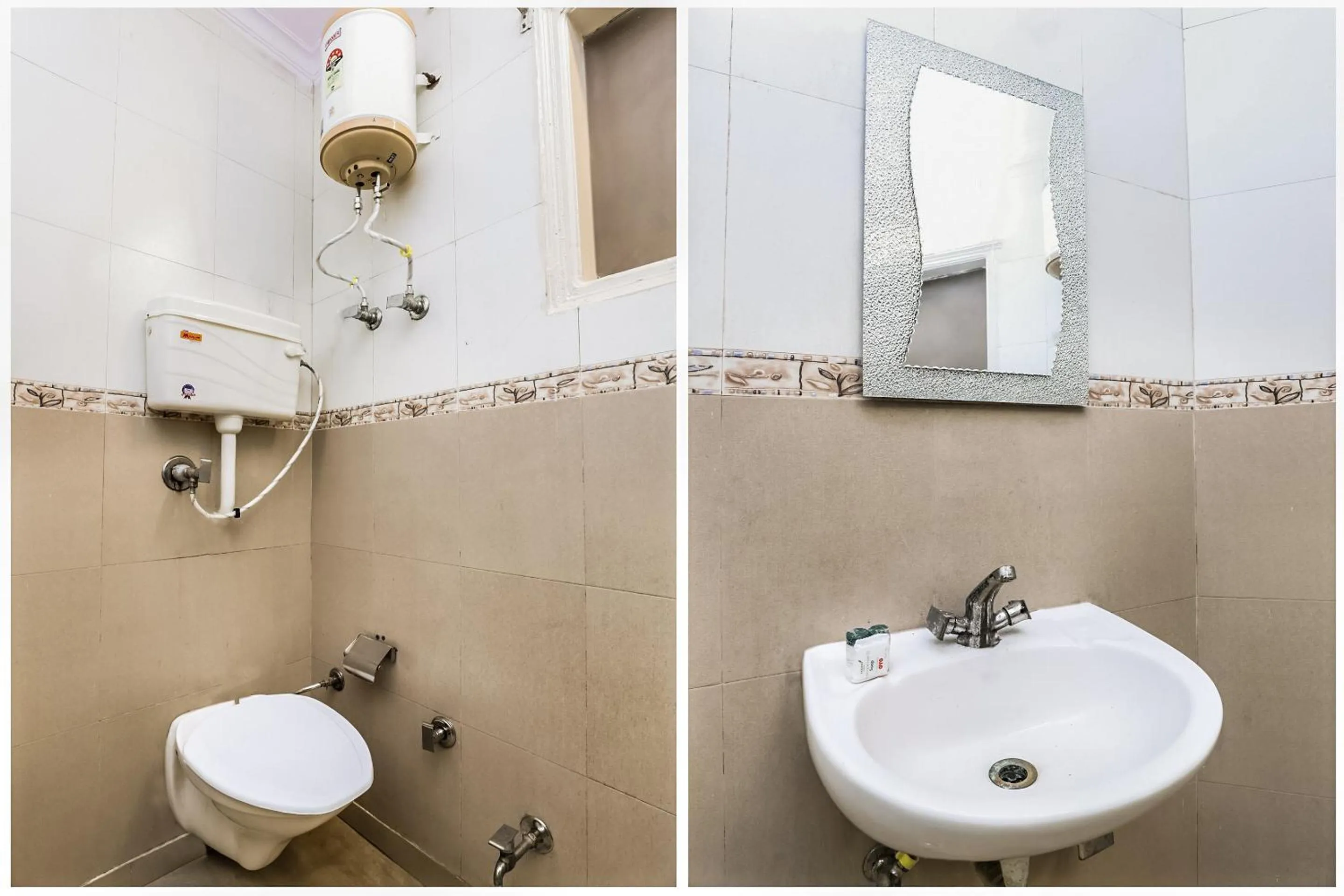 Bathroom in Collection O Ramji Grand Near Tdi Mall