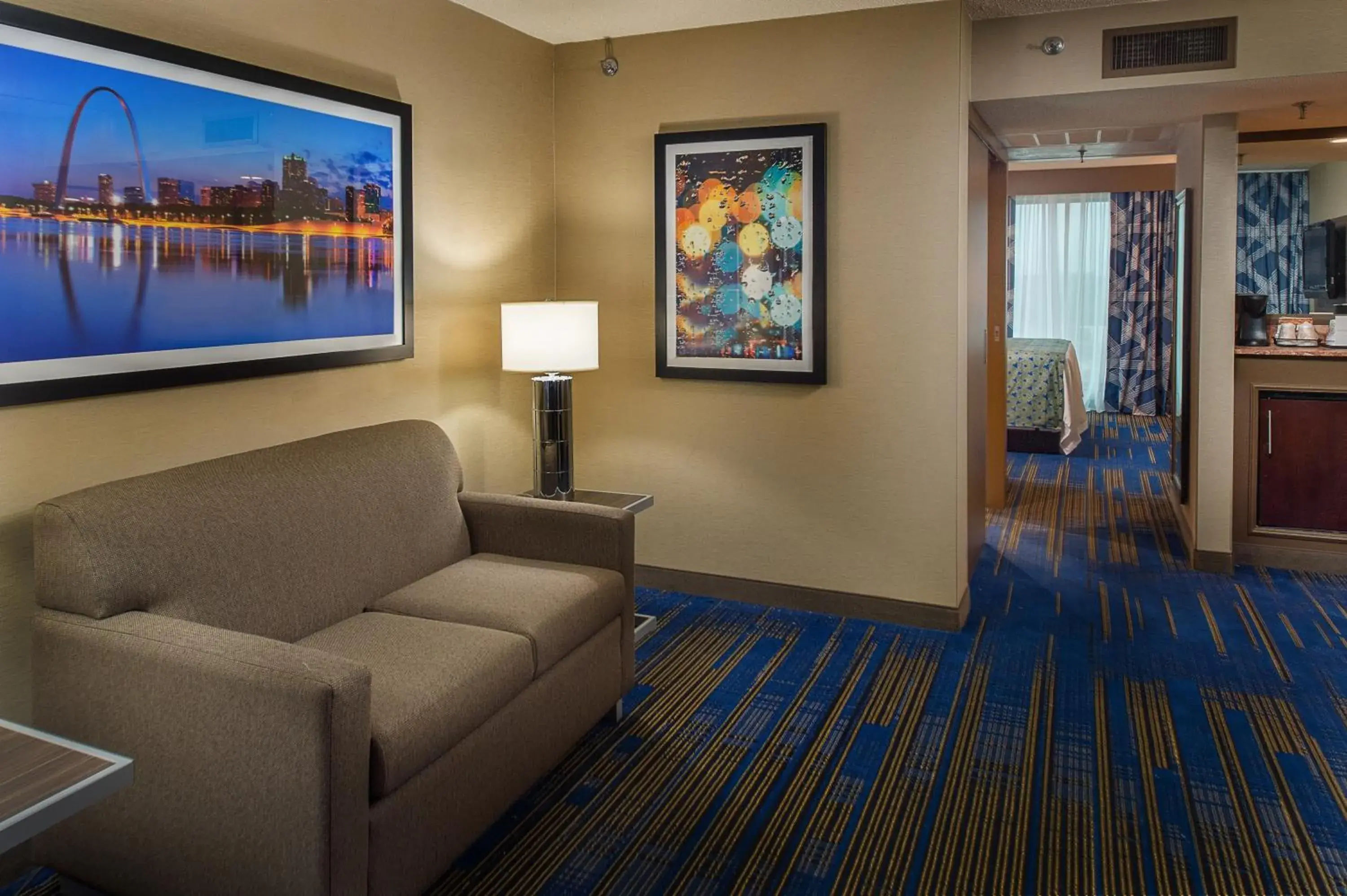 Living room in HoteLumiere at the Arch, A Caesars Destination Living room in HoteLumiere at the Arch, A Caesars Destination