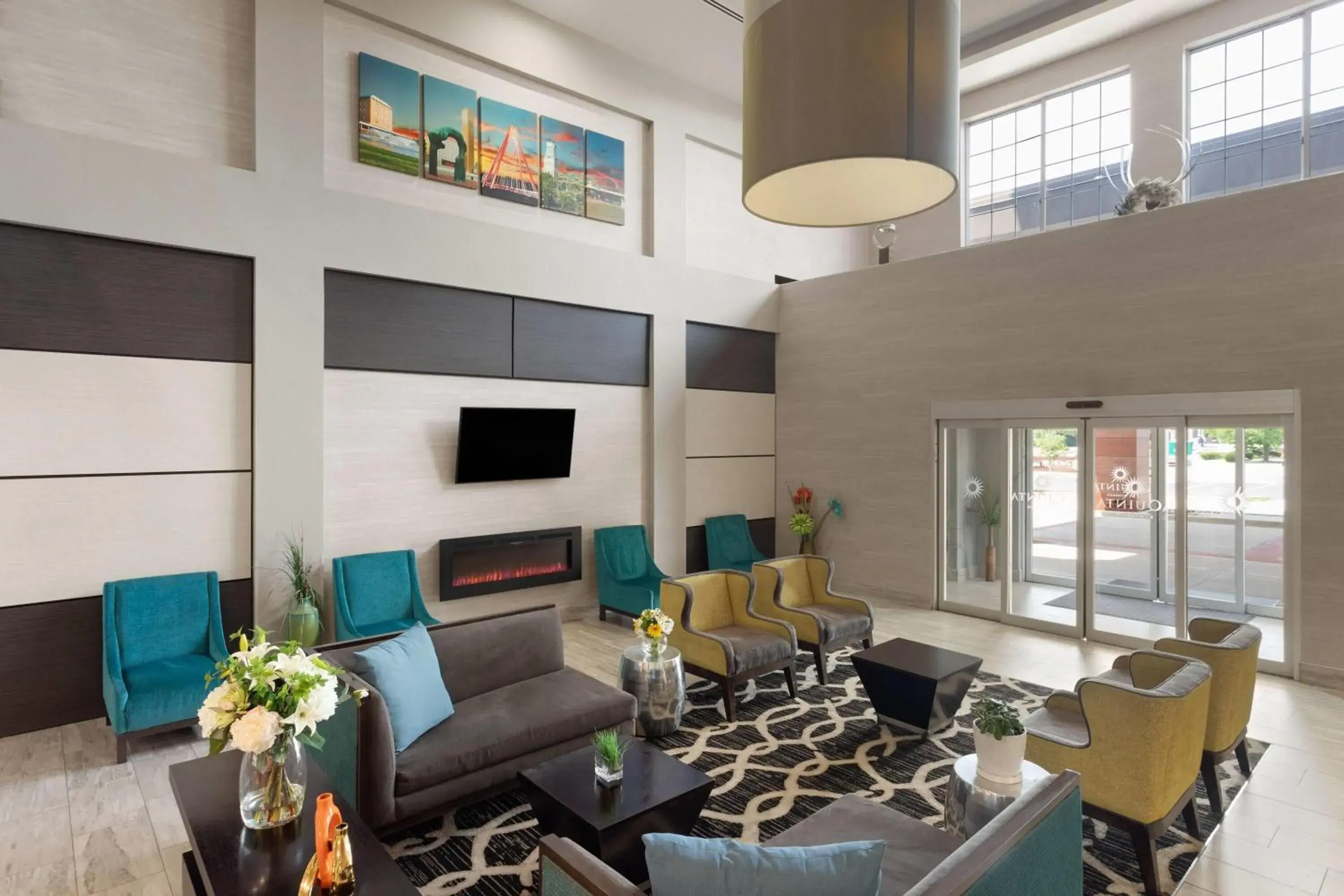 Lobby or reception in La Quinta by Wyndham Columbus - Edinburgh Lobby or reception in La Quinta by Wyndham Columbus - Edinburgh