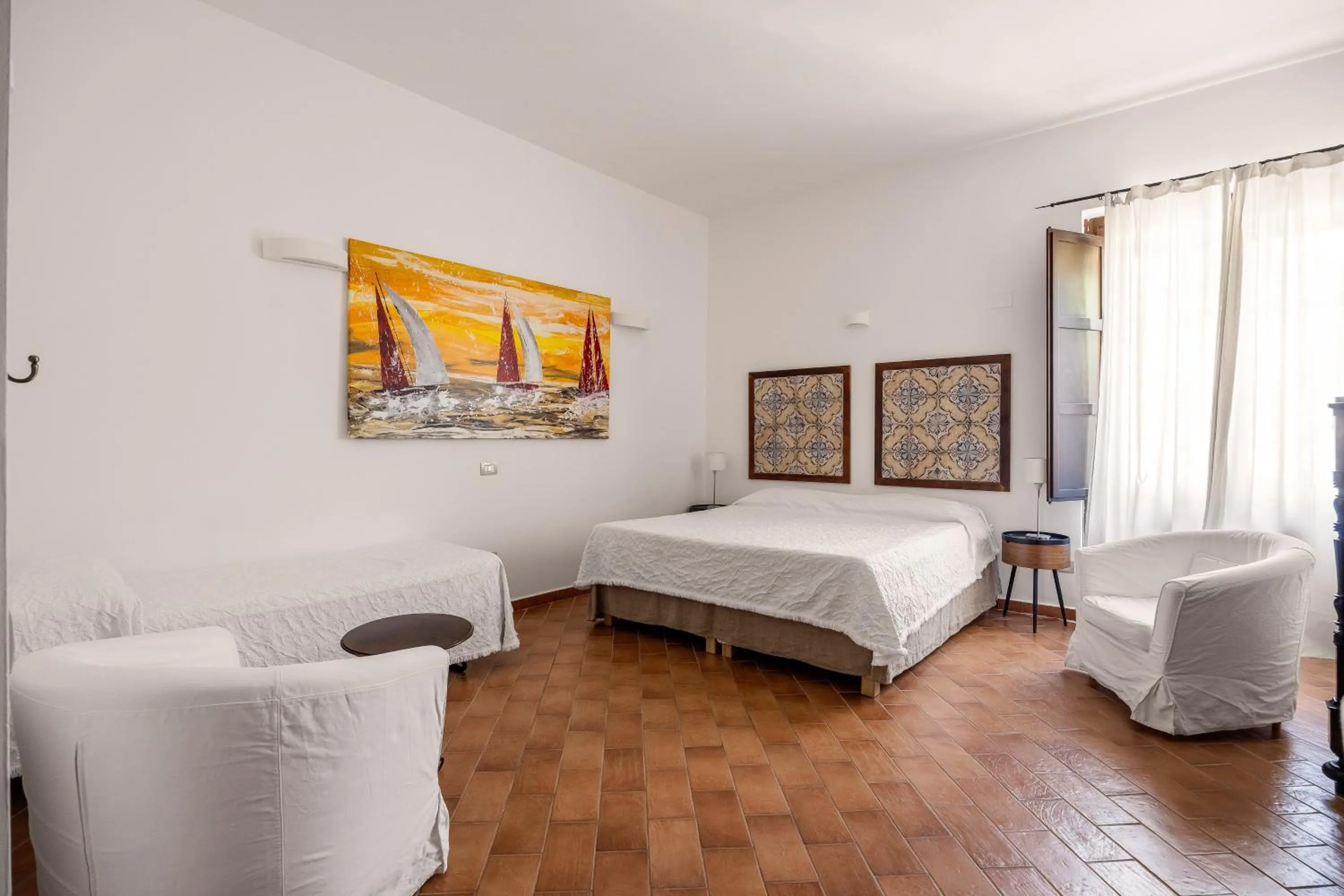 Bed in Villa Trigona