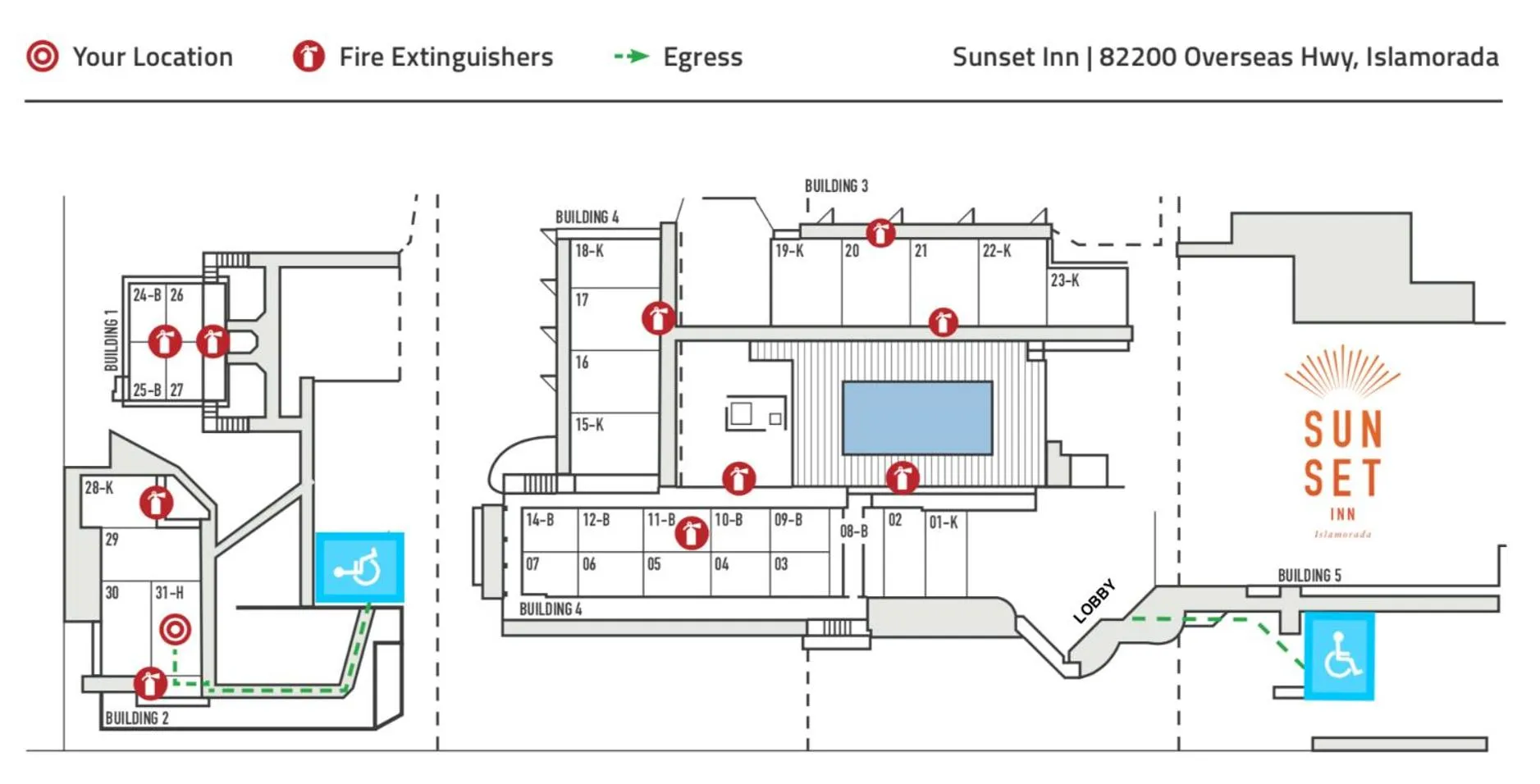 Floor plan in Sunset Inn