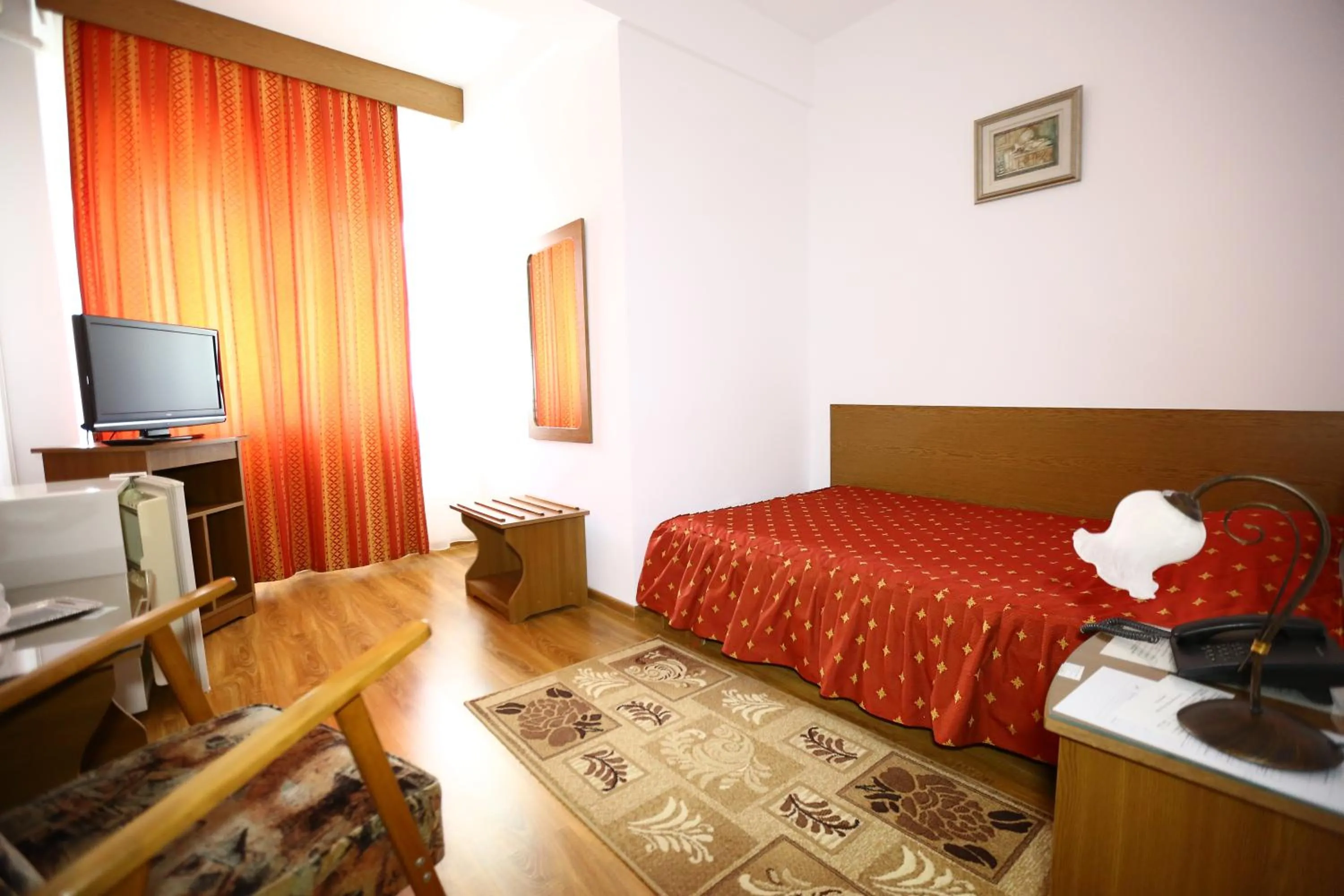 Bed in Hotel Moldova