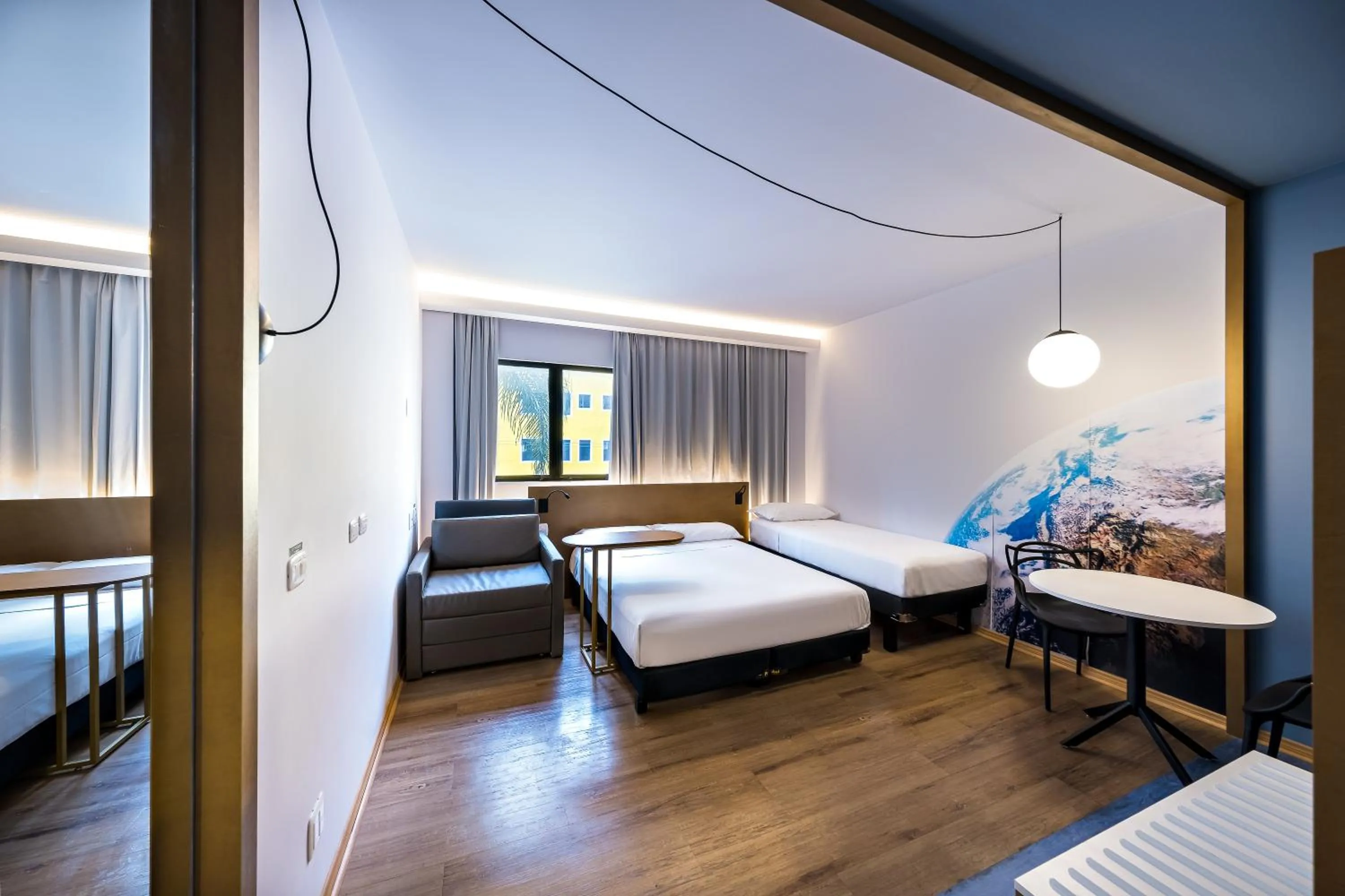 Bedroom, Bed in Hotel Euro Suite Curitiba Batel By Nacional Inn