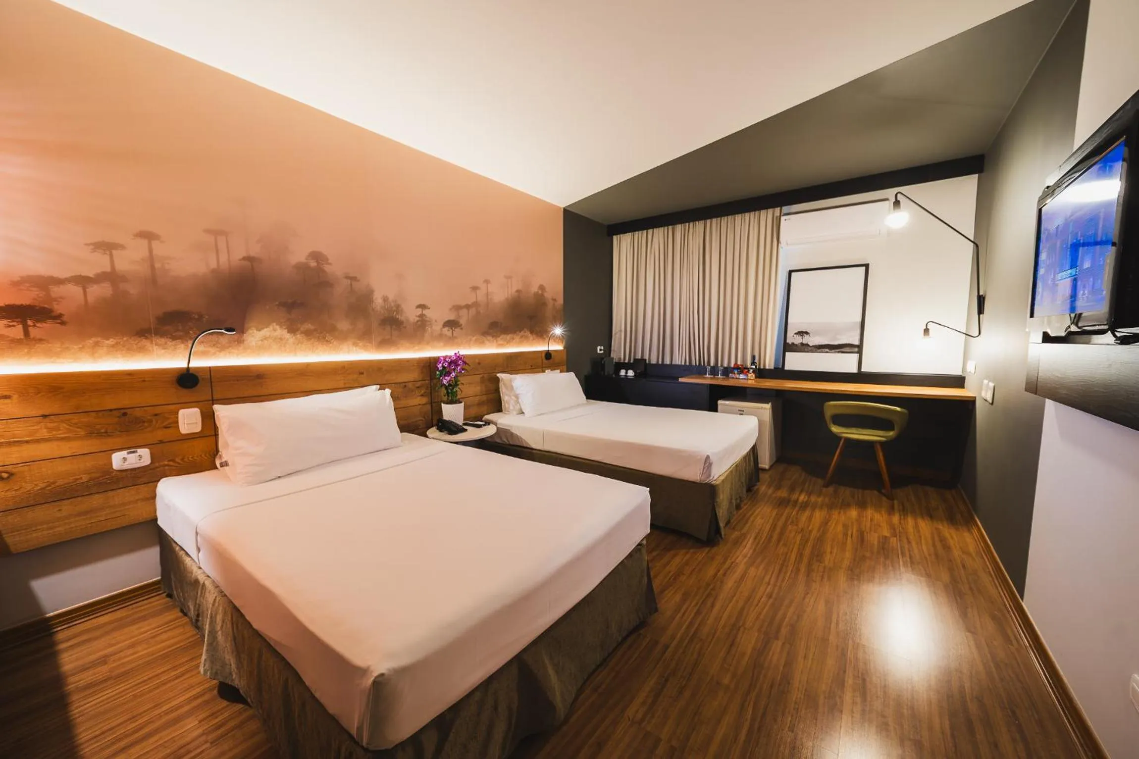 Bedroom, Bed in Hotel Cassino Tower Curitiba Aeroporto By Nacional Inn