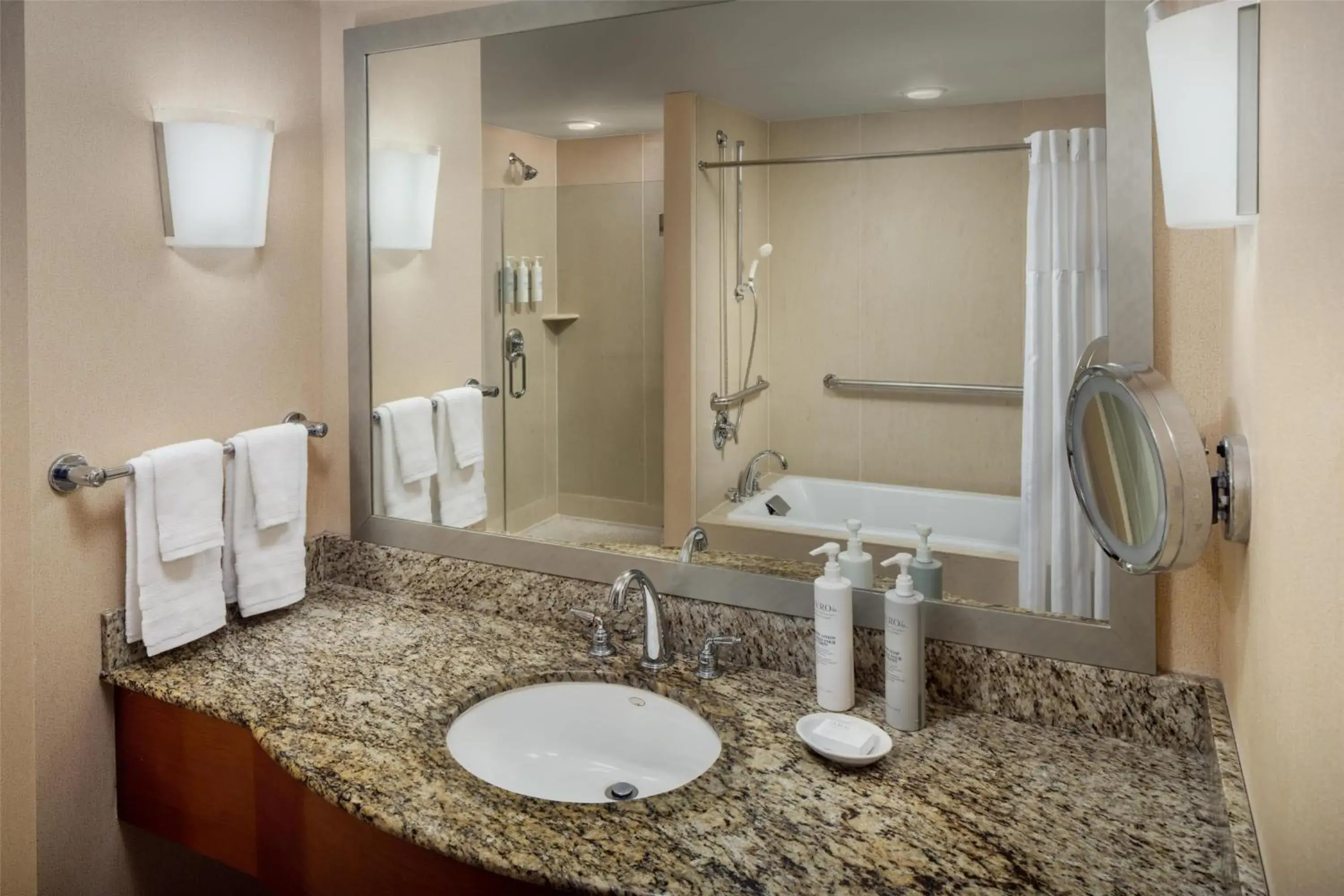 Bathroom in Hilton Garden Inn Portland Downtown Waterfront Bathroom in Hilton Garden Inn Portland Downtown Waterfront