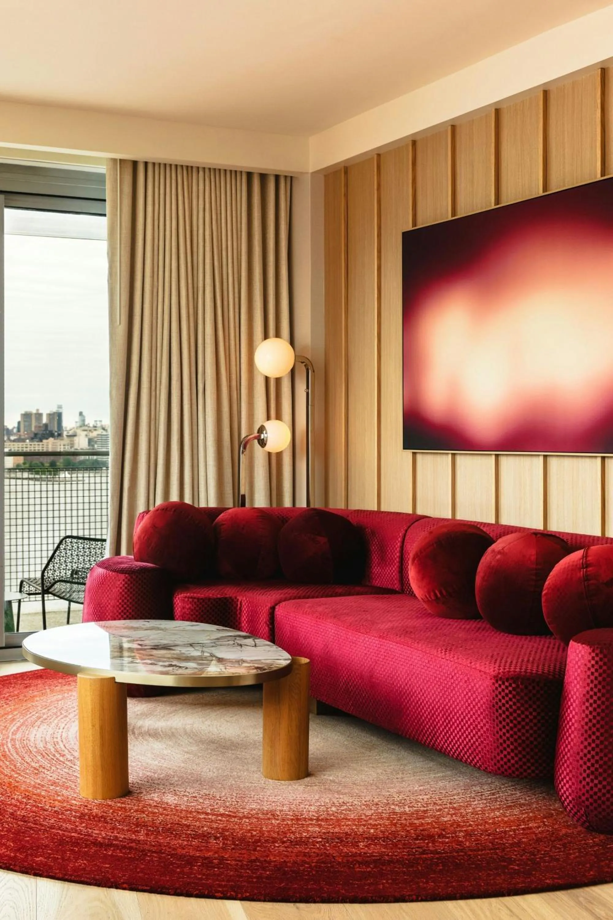 Living room in W Hoboken