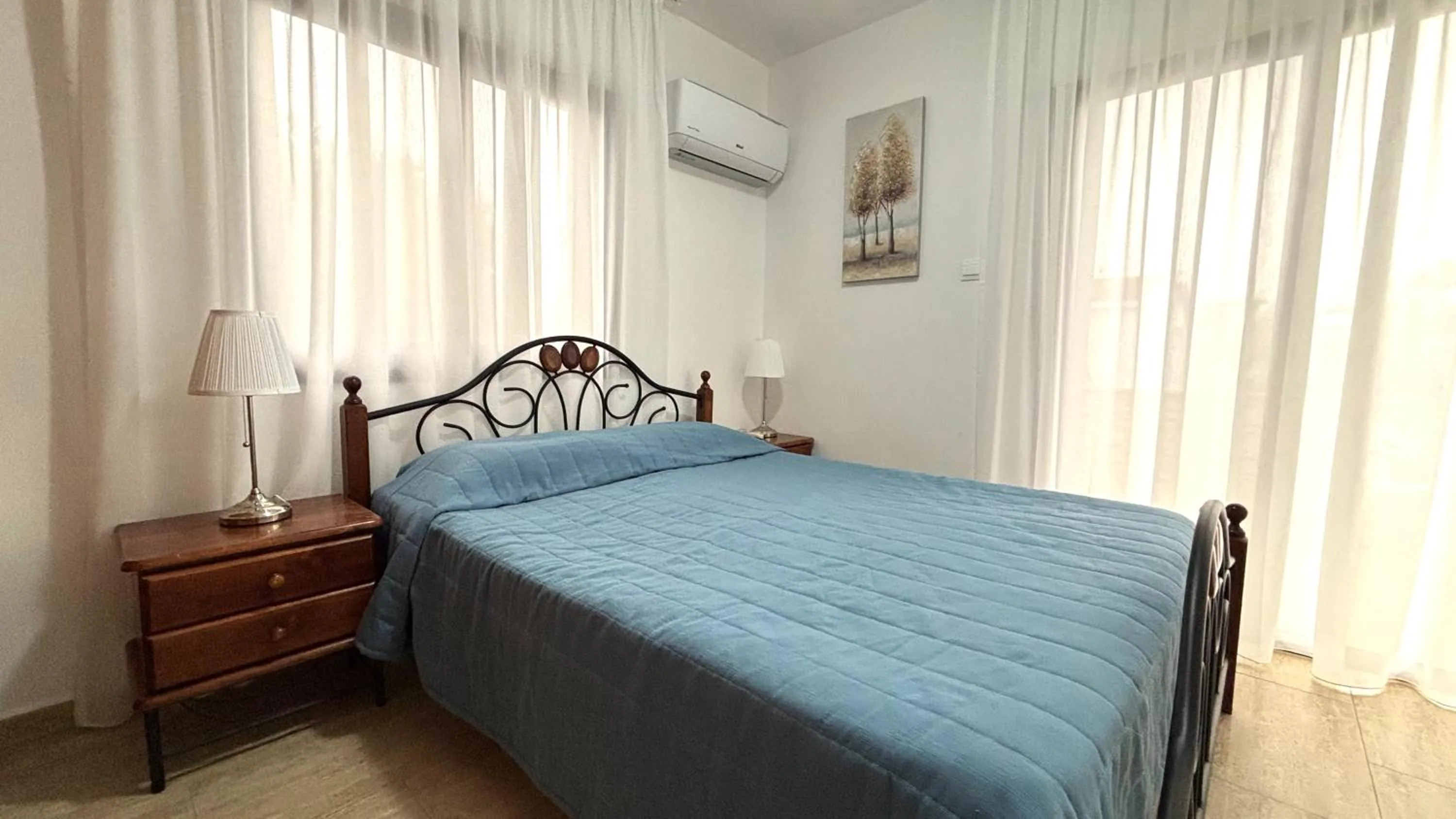 Bed in Philippou Beach Villas & Apartments