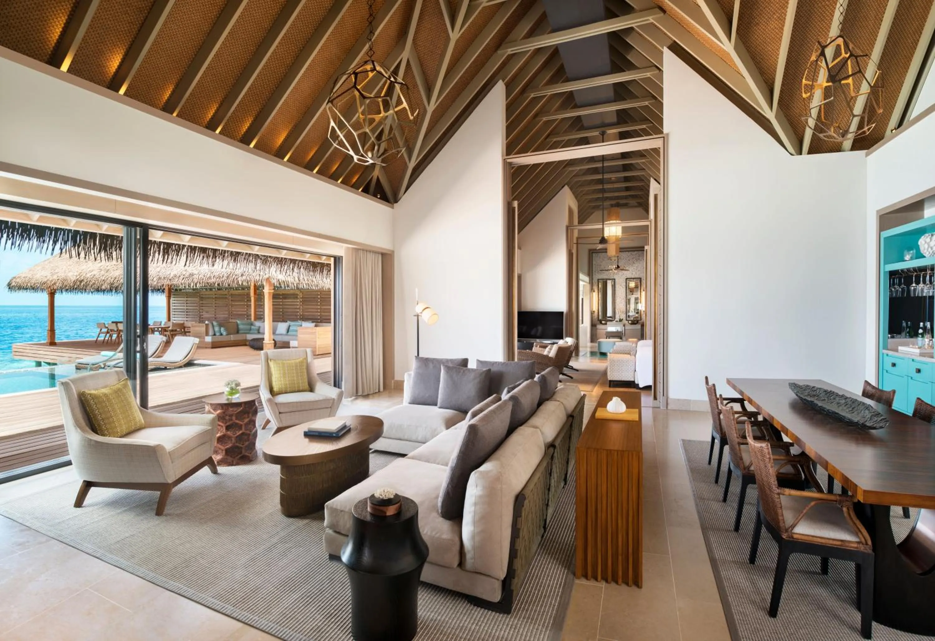 Living room in Waldorf Astoria Maldives Ithaafushi