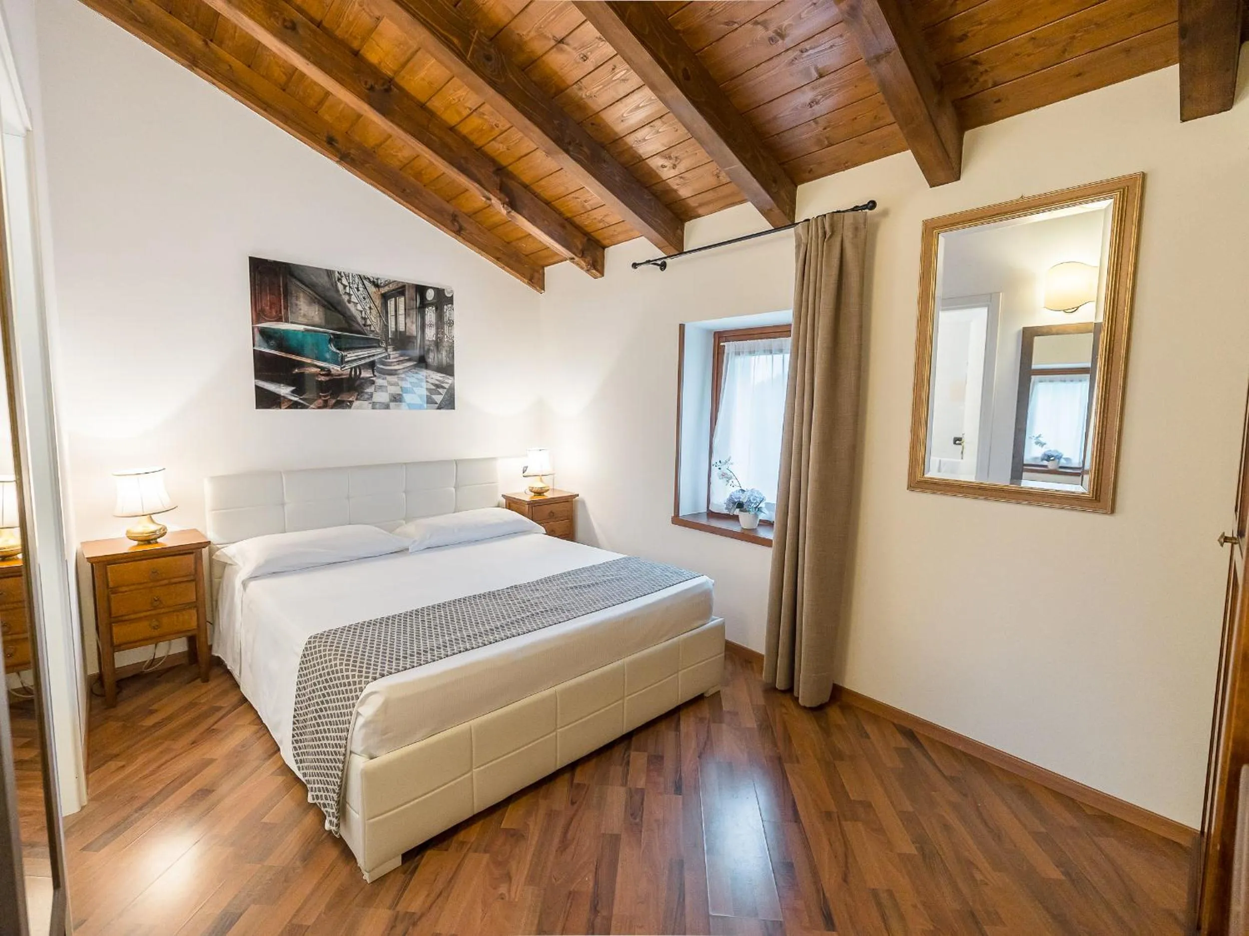 Bed in Hotel Villa Cariola