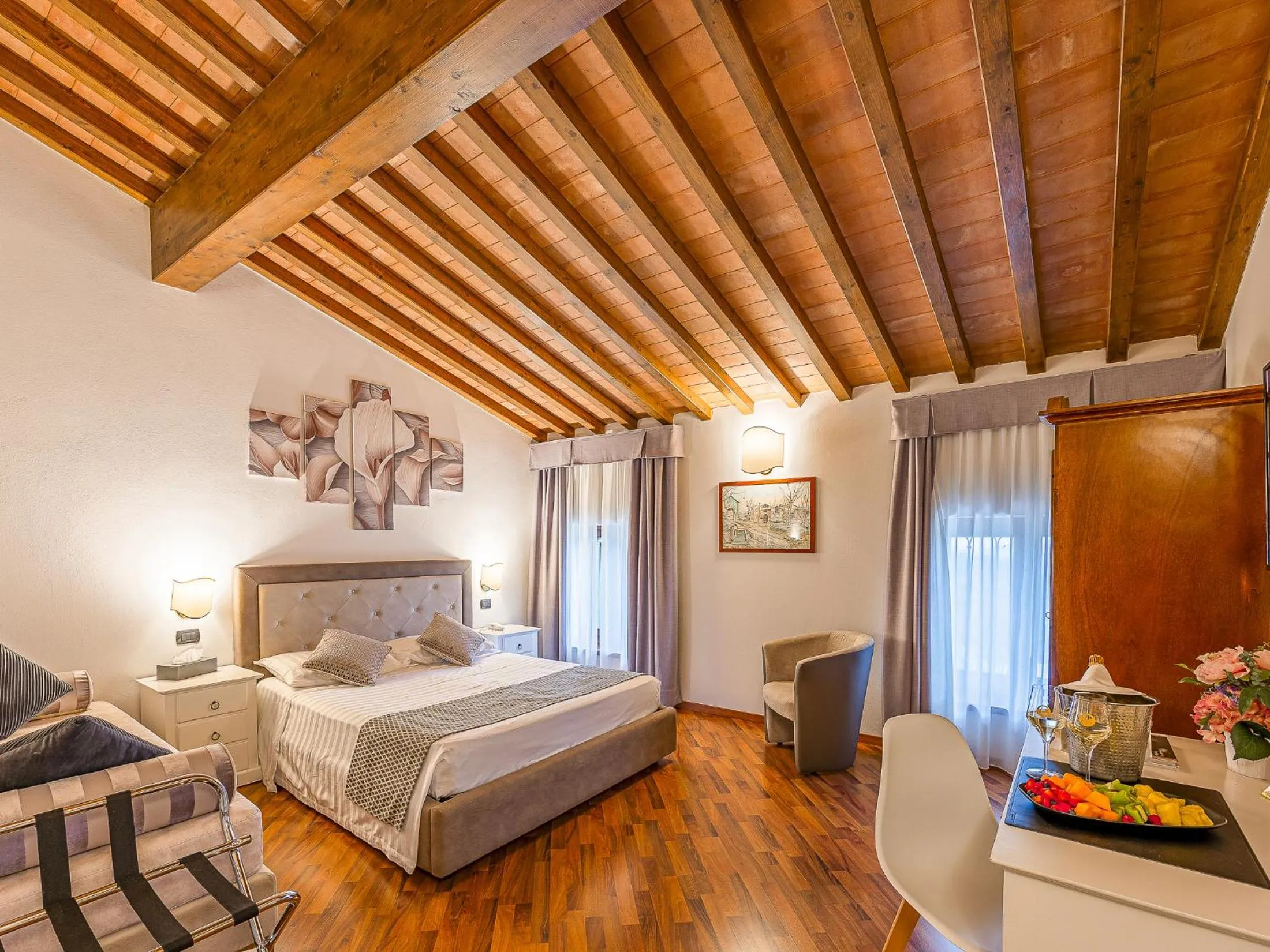 Bed in Hotel Villa Cariola