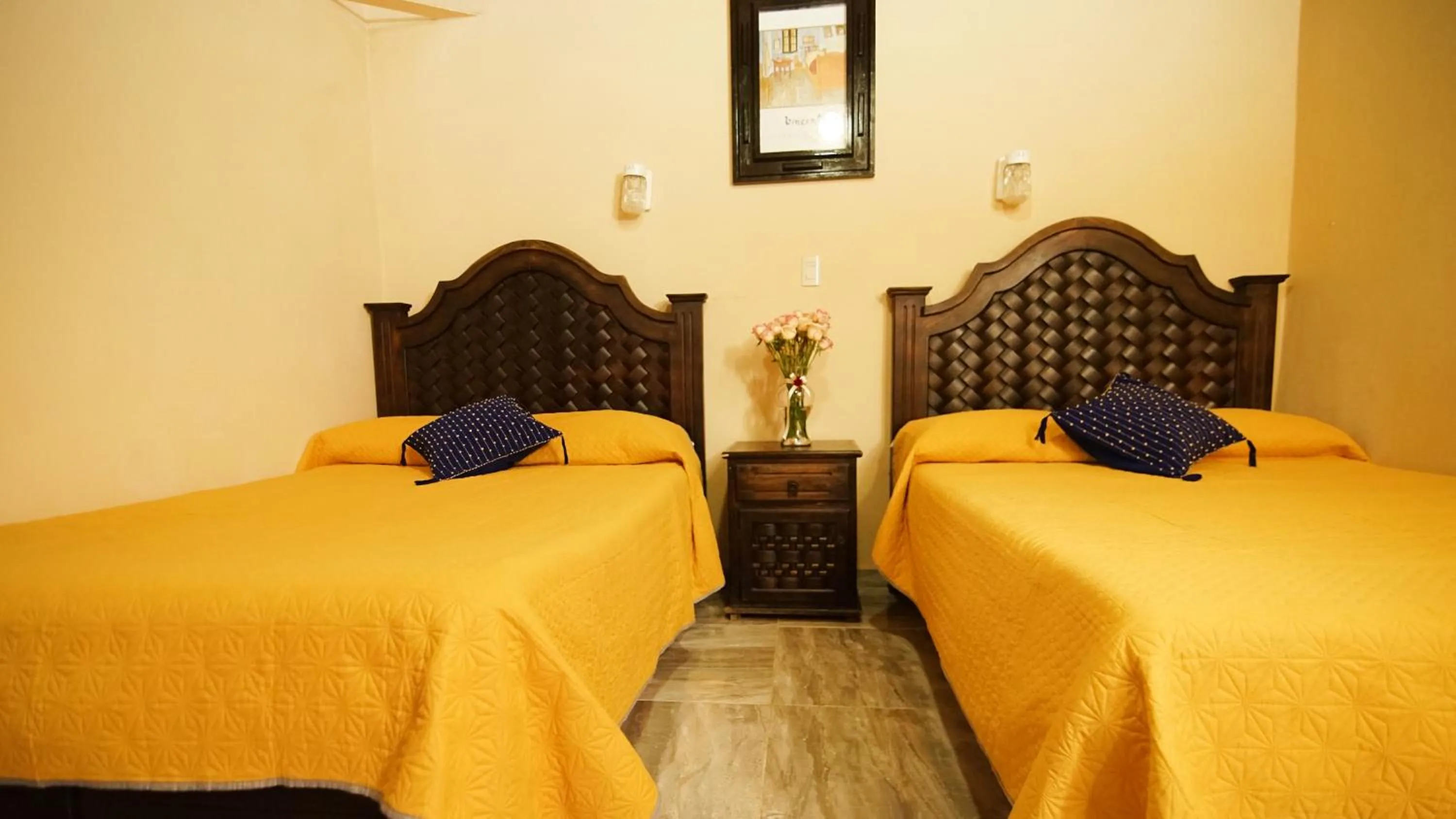 Bed in Hotel Palacio de Moctezuma