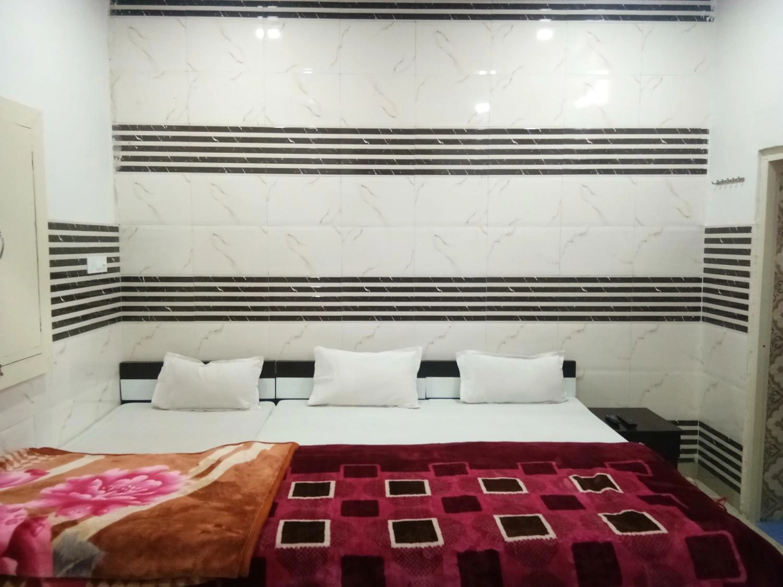 Bedroom, Bed in Radha Krishna Dham