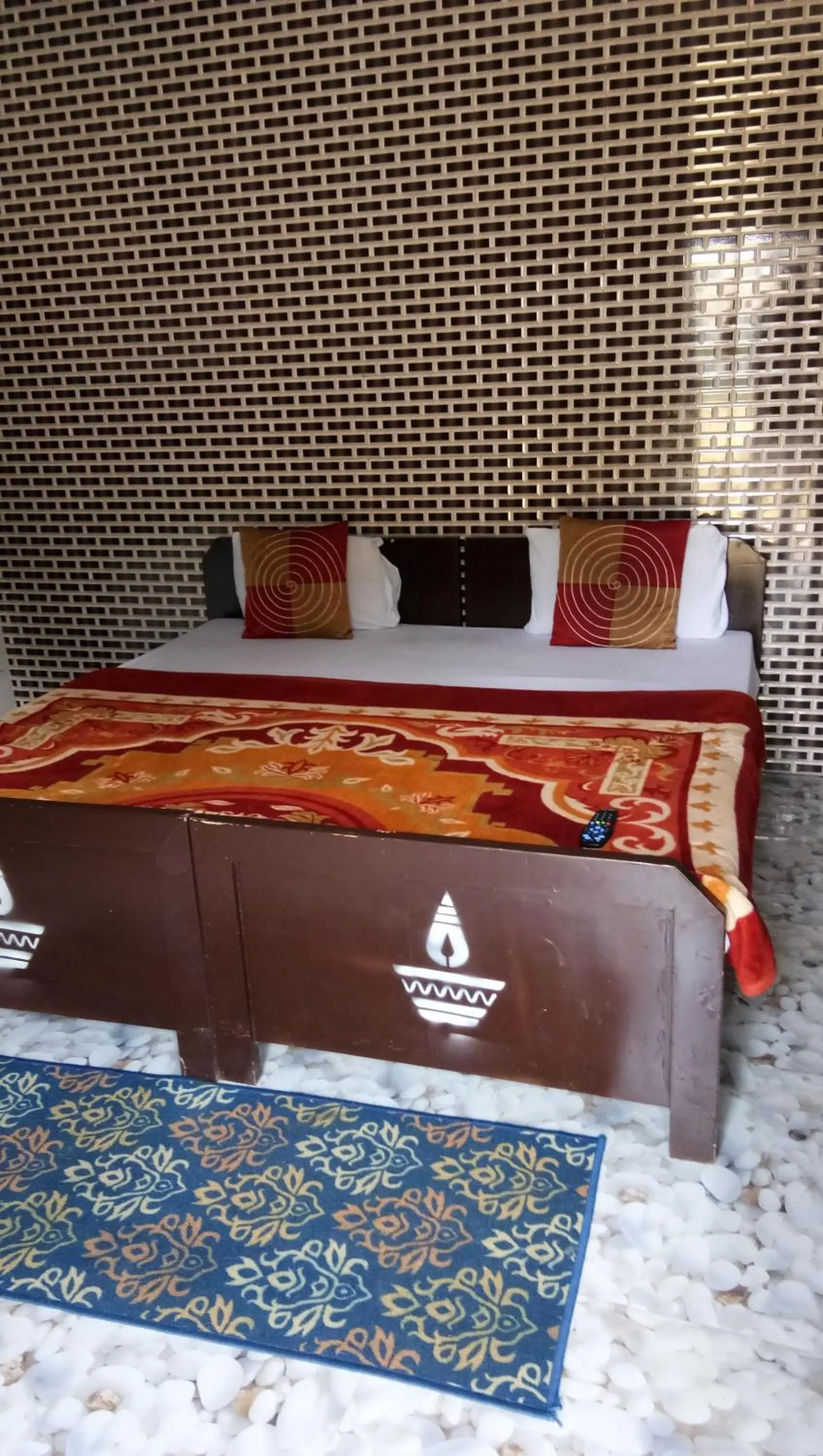 Bedroom, Bed in Radha Krishna Dham