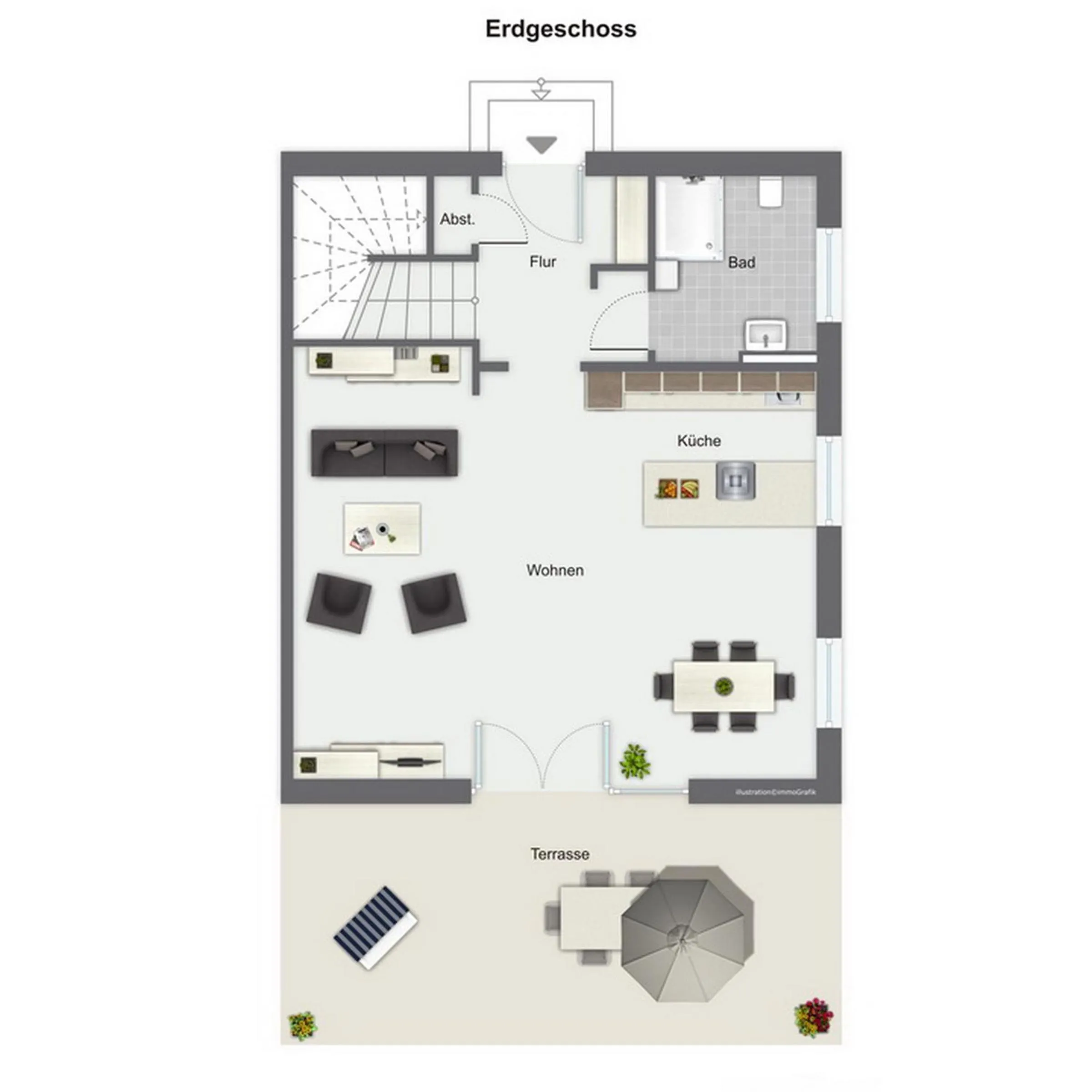 Floor plan in Reethaus Am Mariannenweg 05a - Reethuus Seestern