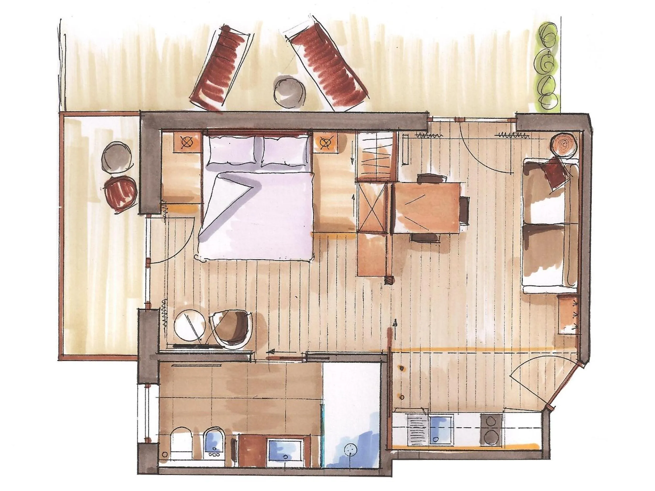 Floor plan in Appartement Hotel Erlhof Deluxe