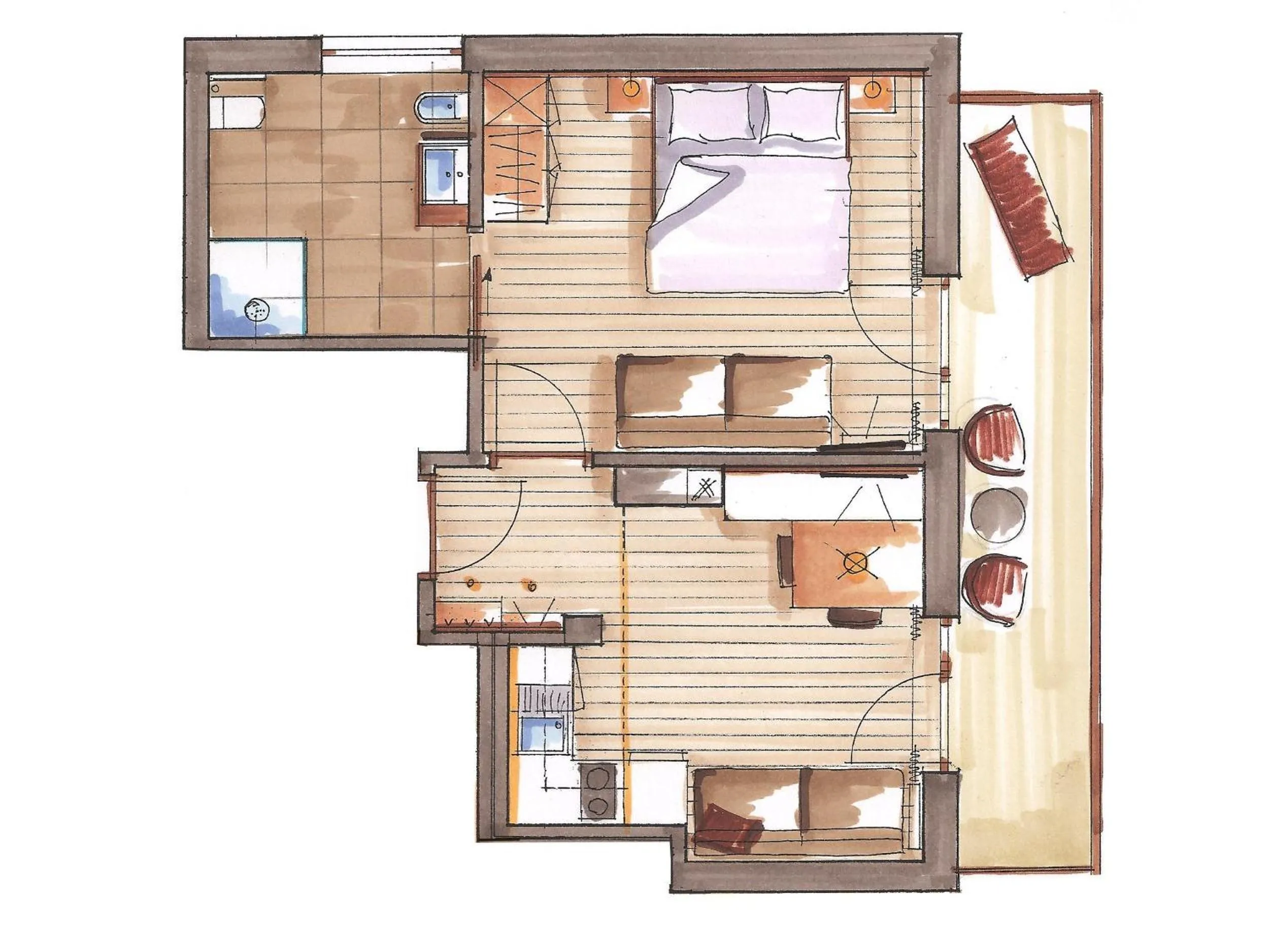 Floor plan in Appartement Hotel Erlhof Deluxe