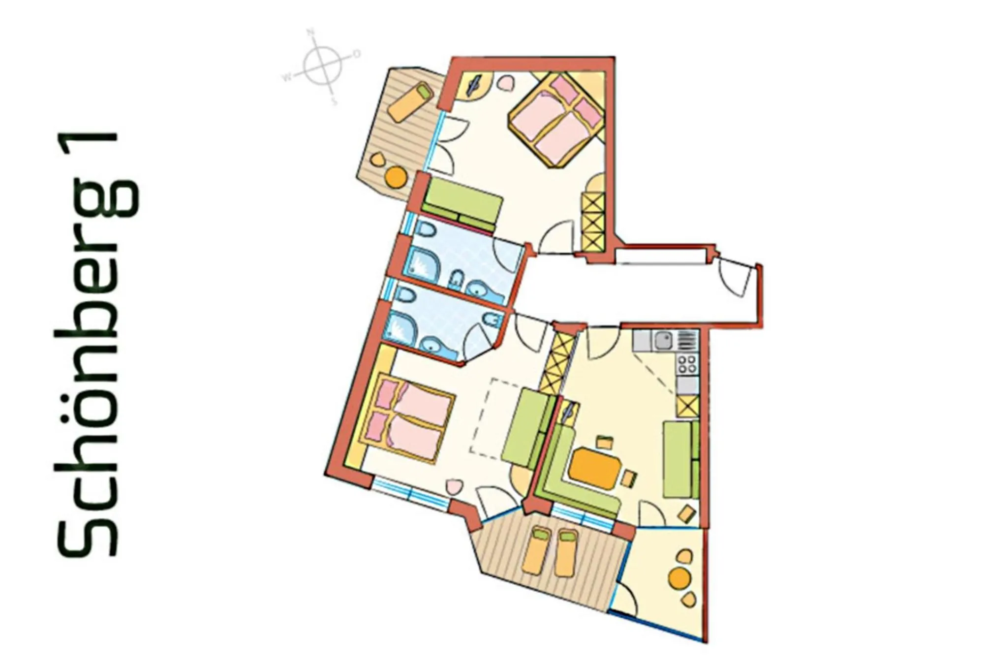 Floor plan in Appartement Hotel Erlhof Deluxe
