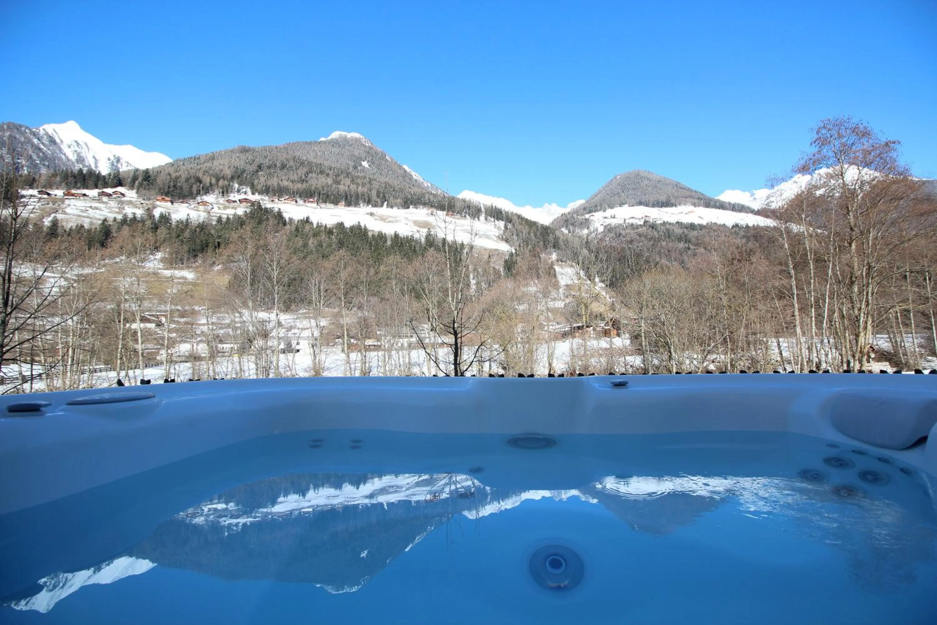 Hot Tub in Appartement Hotel Erlhof Deluxe