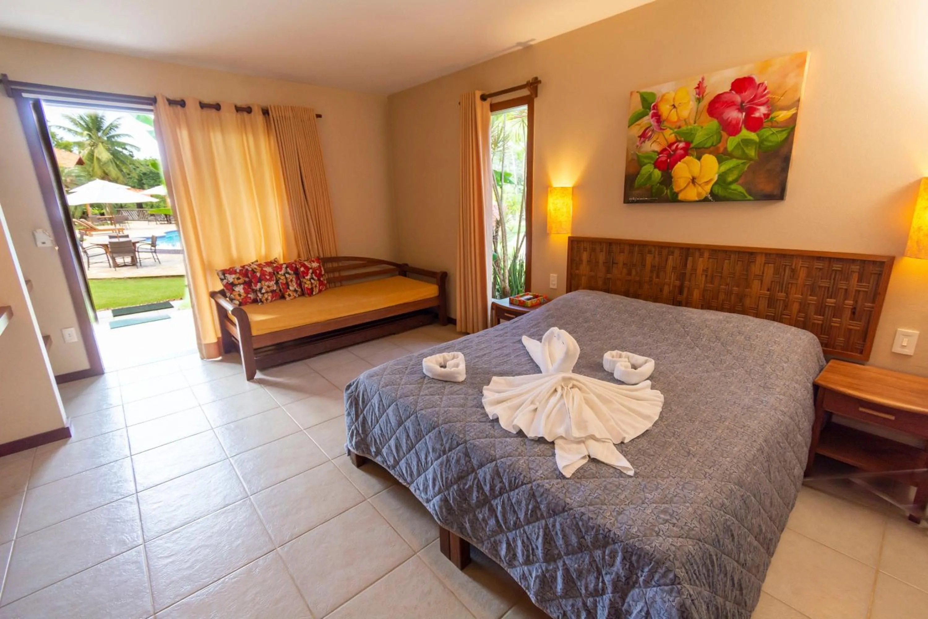 Bed in Hotel Pousada Imbassai