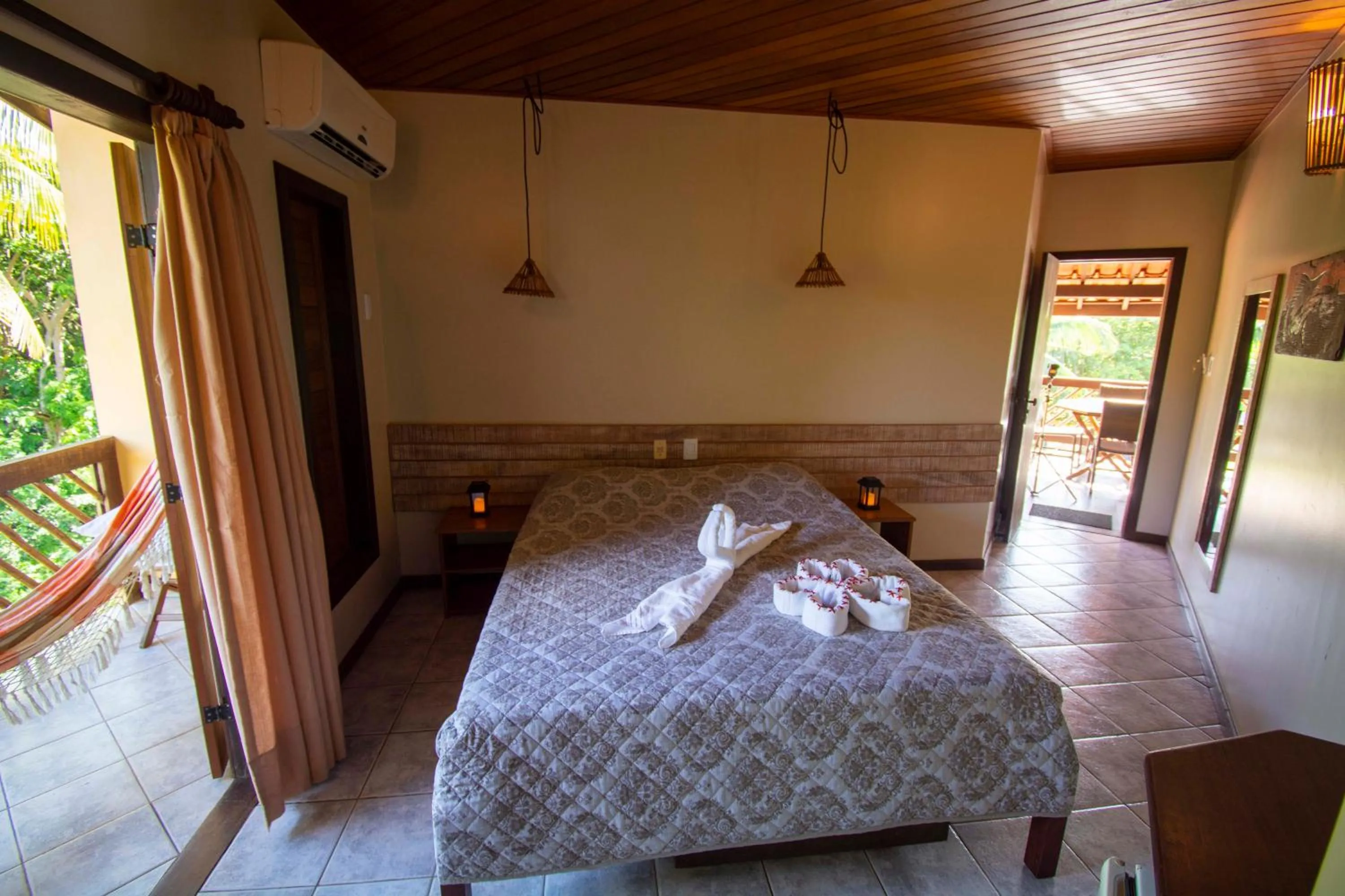 Bed in Hotel Pousada Imbassai