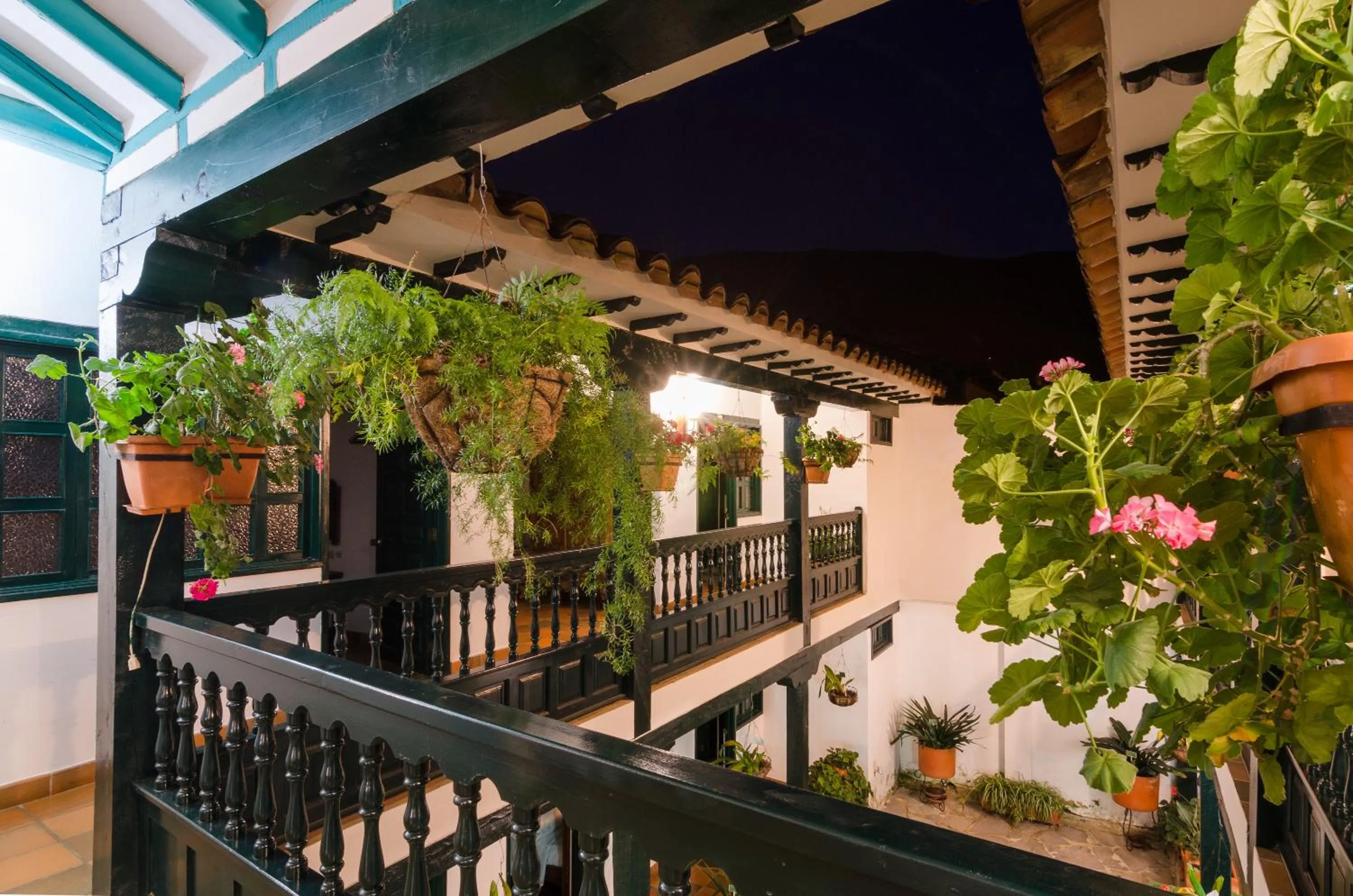 Inner courtyard view in Hotel Antonio Nariño