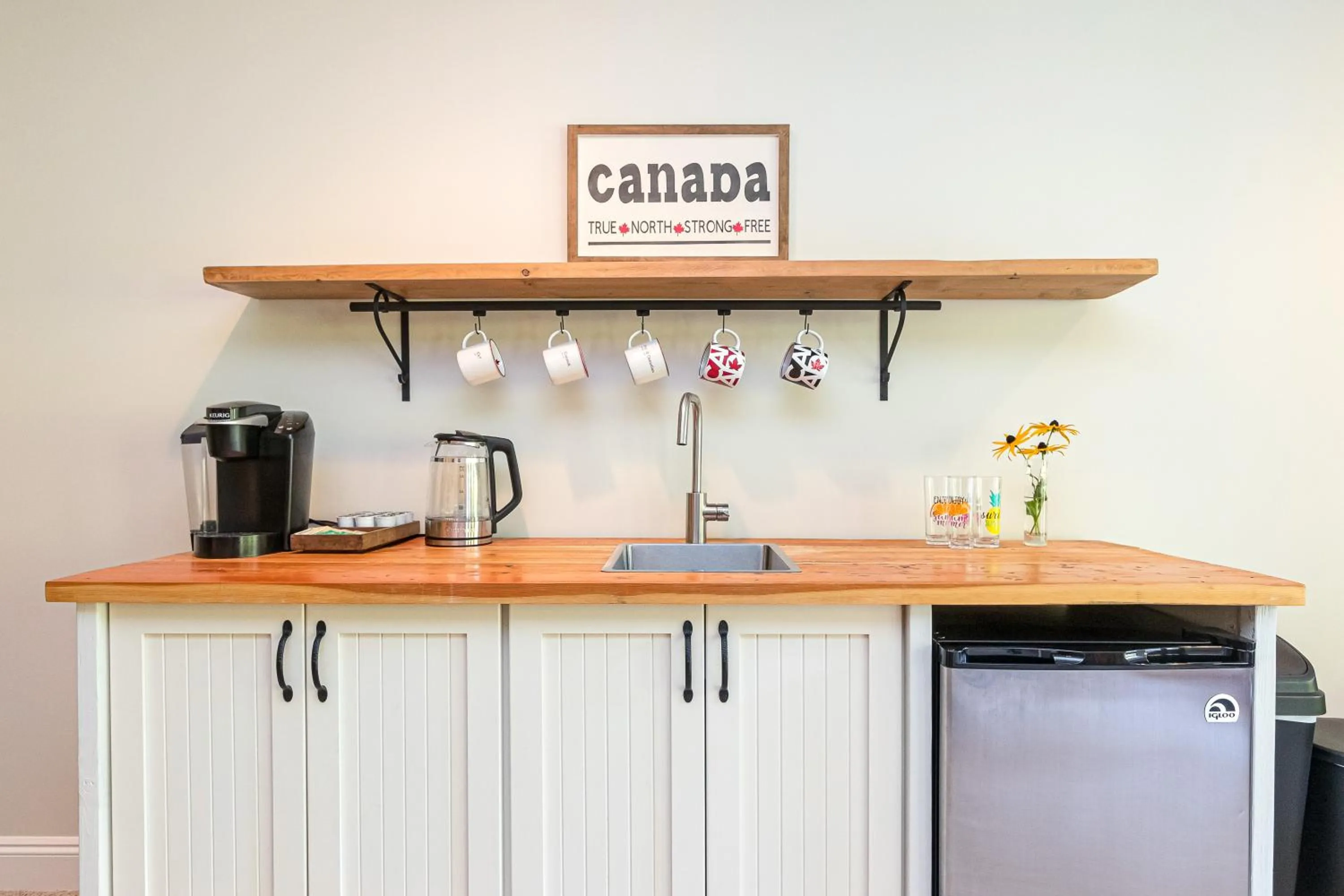 Kitchen or kitchenette in Shawnigan Suite B & B