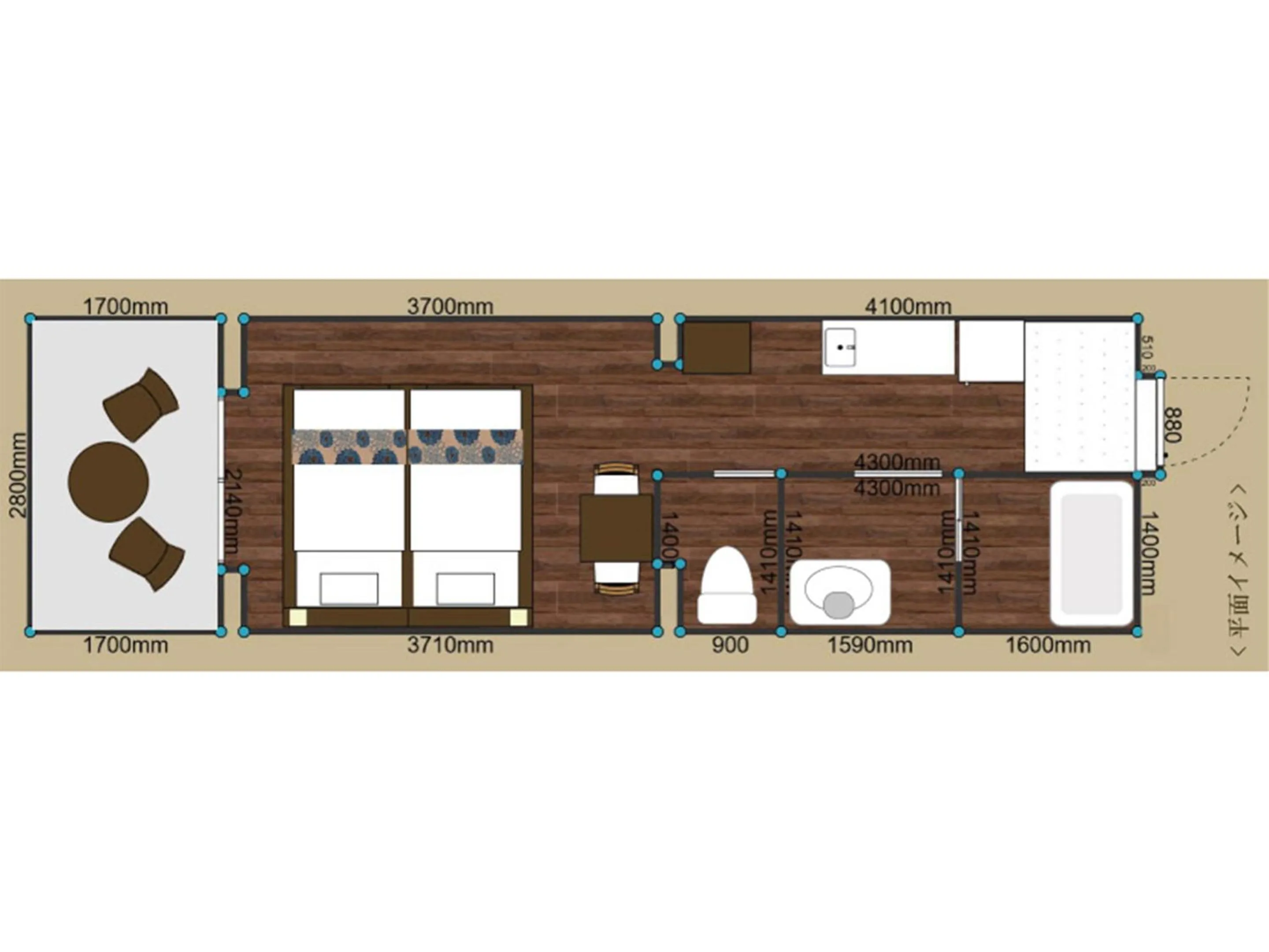 Floor plan in Yukurina Resort Okinawa