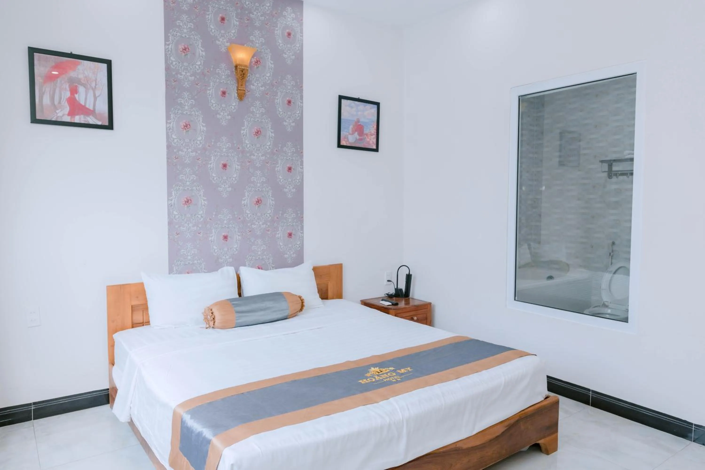 Bed in Khách sạn Hoàng My