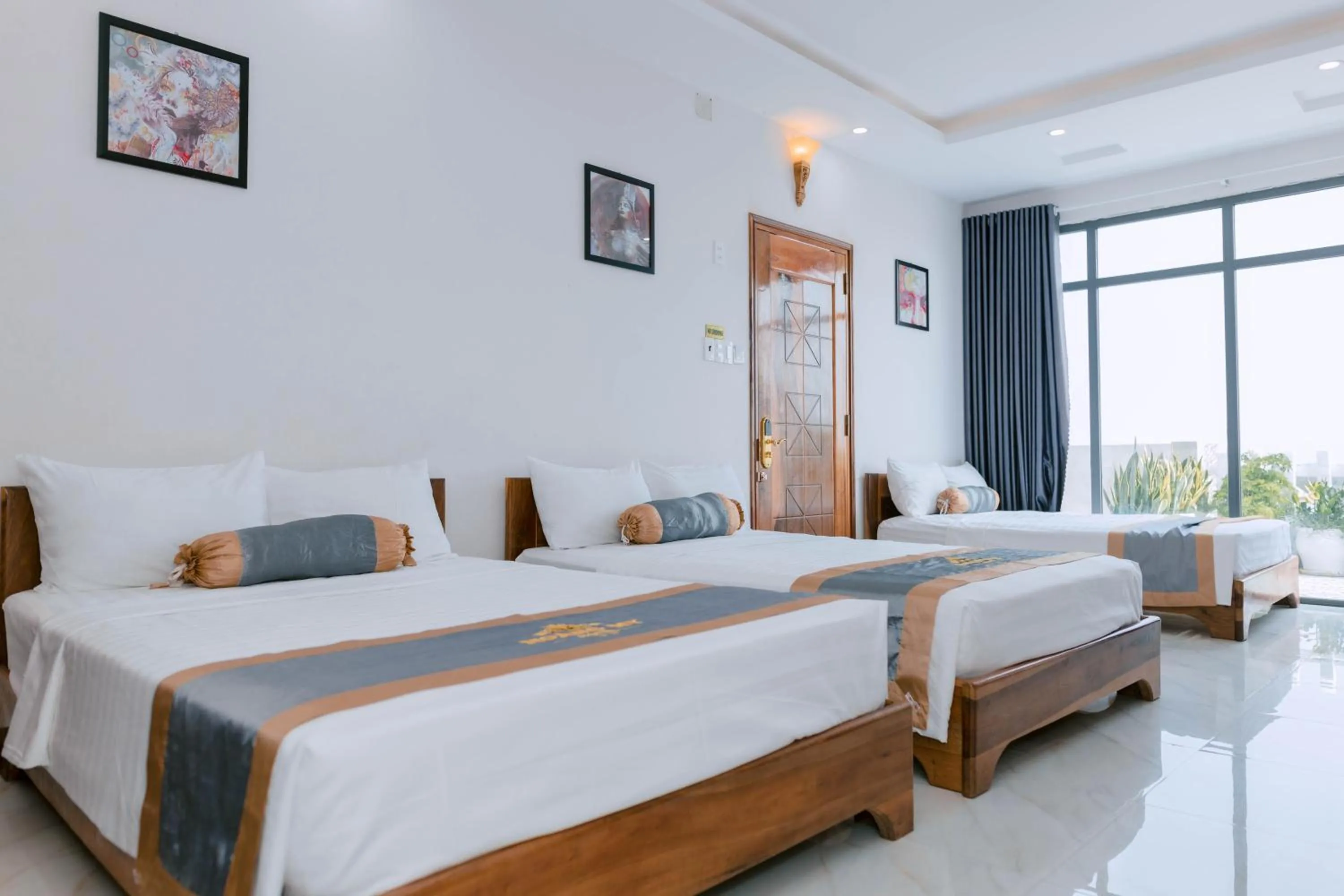 Bed in Khách sạn Hoàng My
