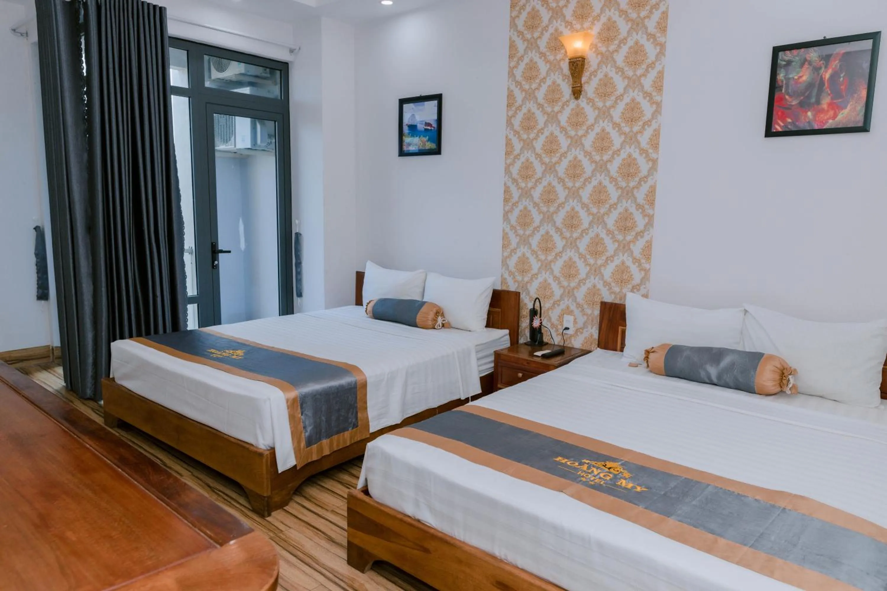 Bed in Khách sạn Hoàng My