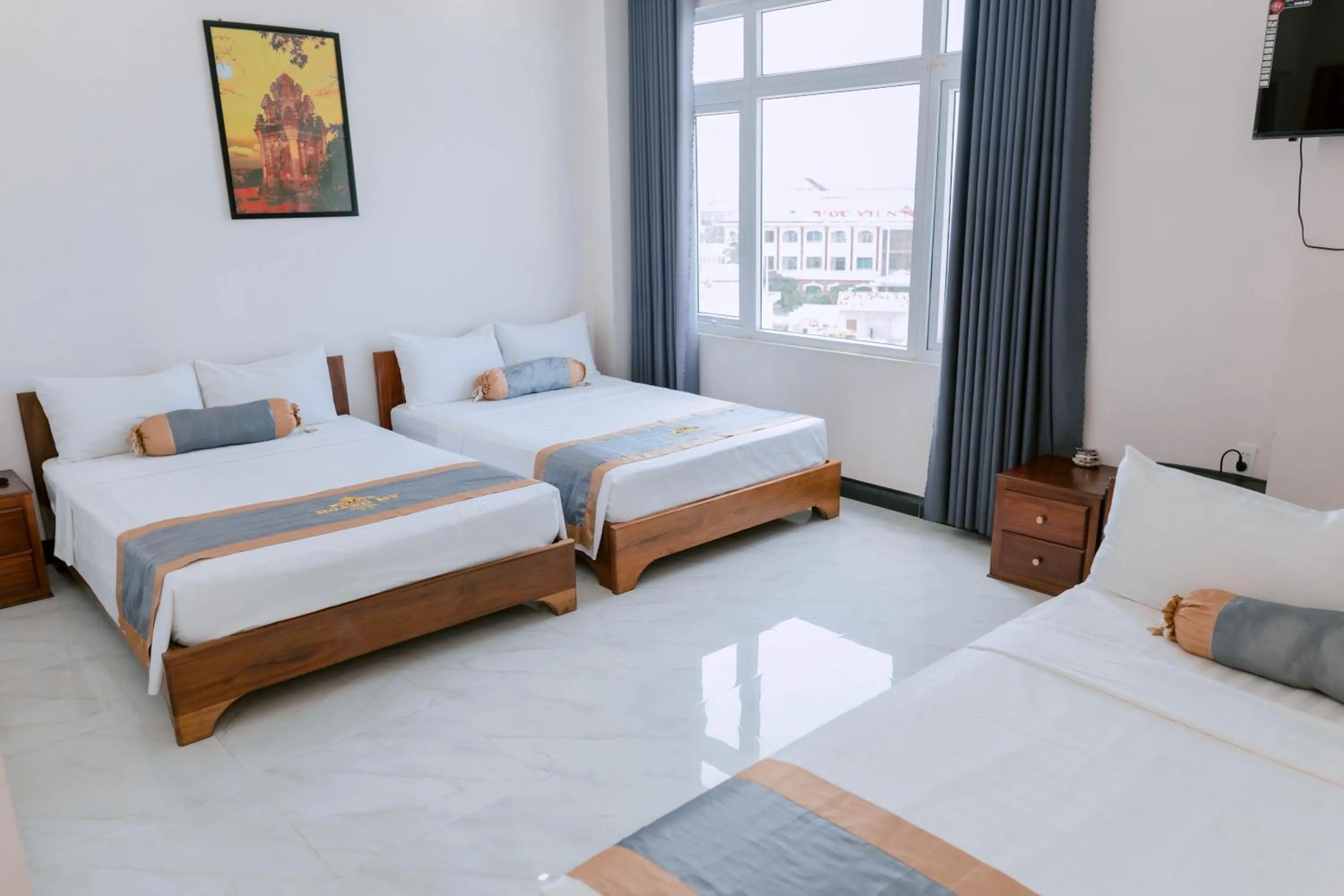 Bed in Khách sạn Hoàng My